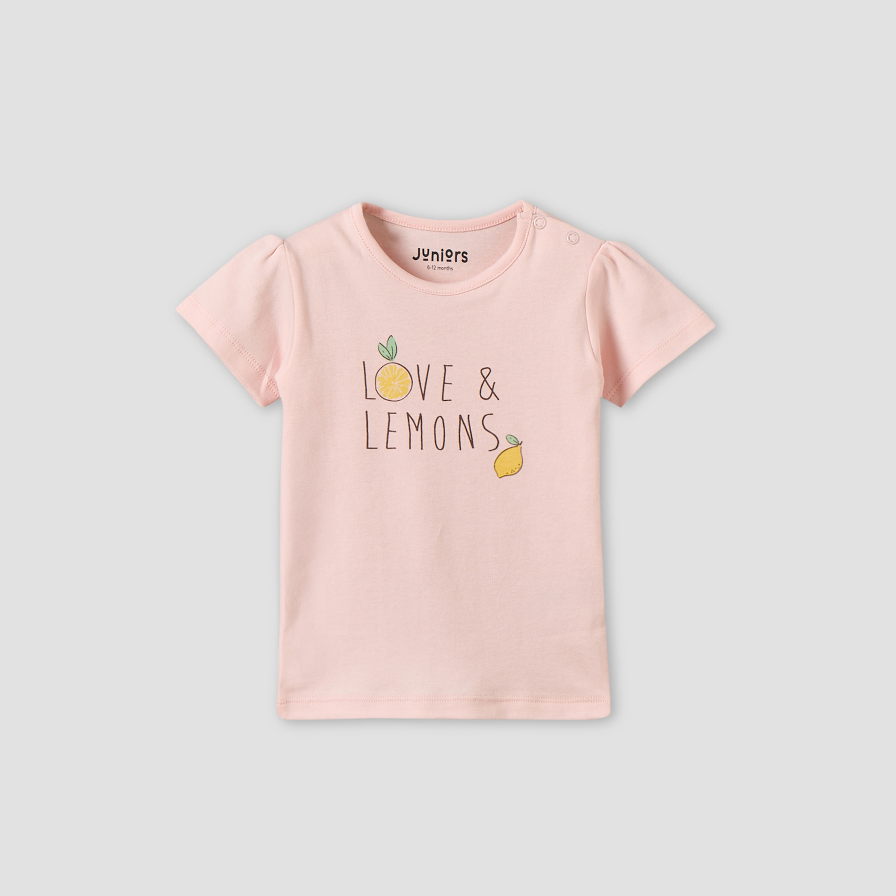 Pack of 5 Juniors Crew Neck Short Sleeves T-shirt with Assorted Print-baby-girls-clothing-tshirts-image-6
