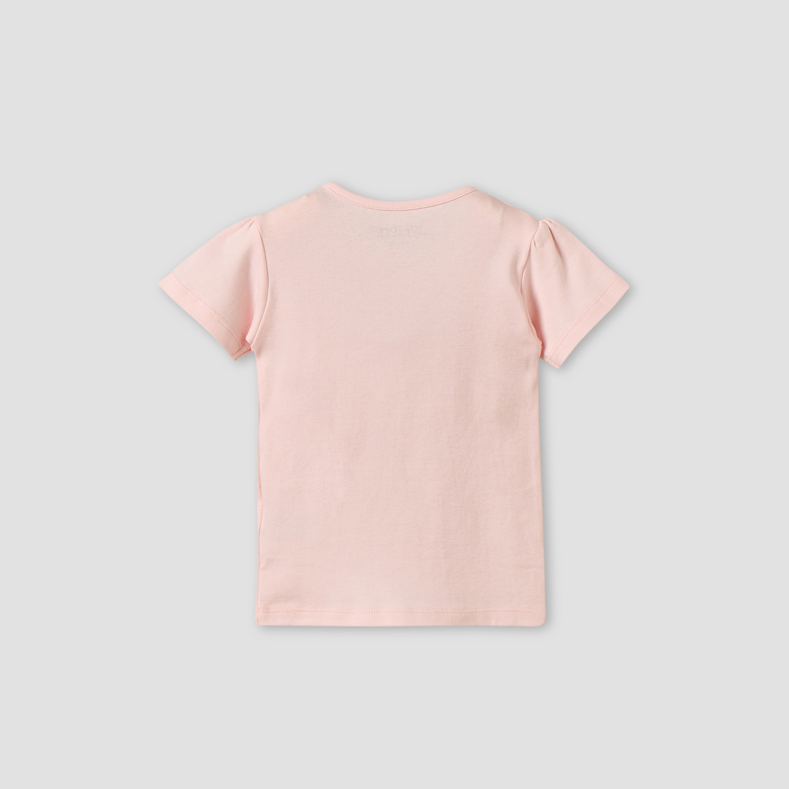 Pack of 5 Juniors Crew Neck Short Sleeves T-shirt with Assorted Print-baby-girls-clothing-tshirts-image-7