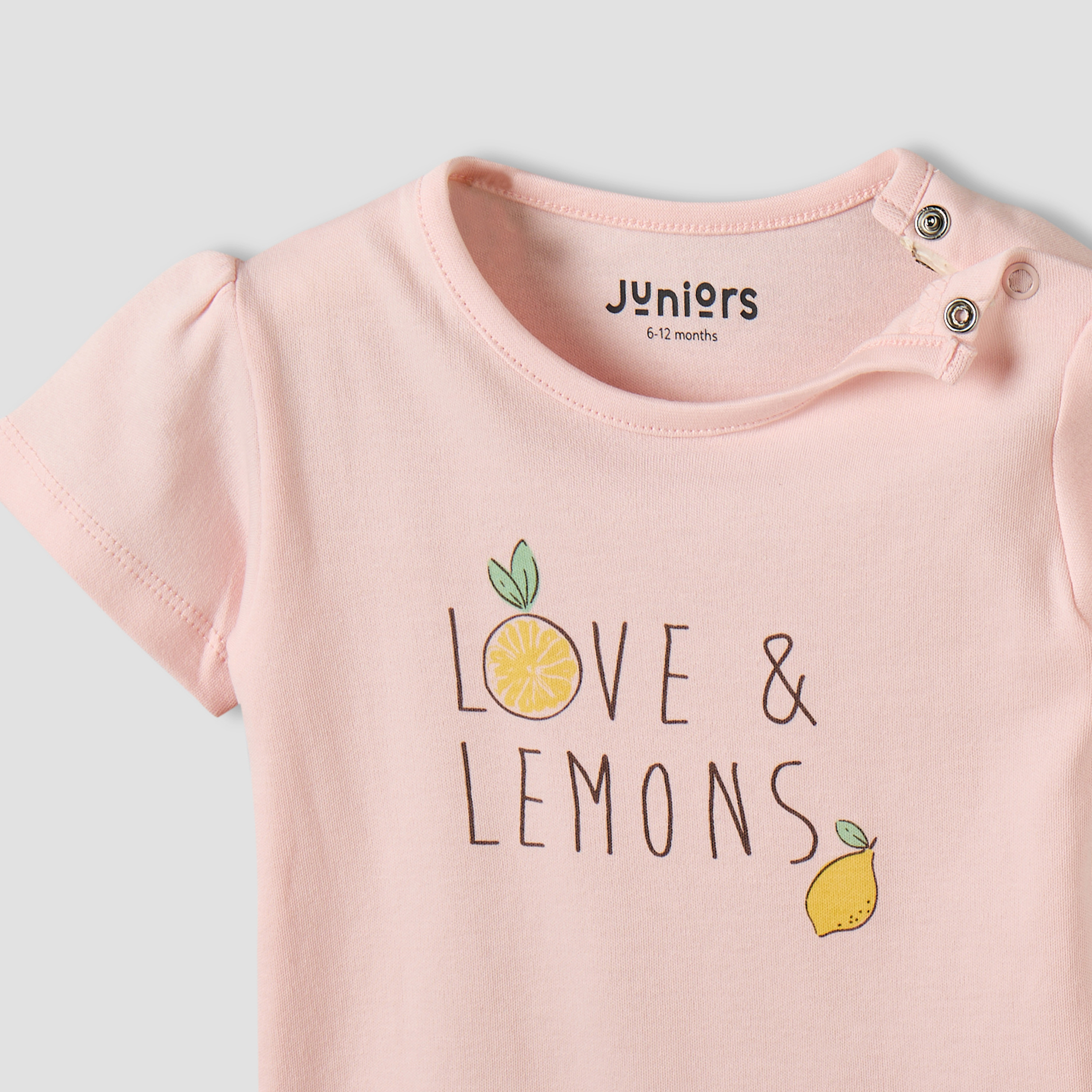 Pack of 5 Juniors Crew Neck Short Sleeves T-shirt with Assorted Print-baby-girls-clothing-tshirts-image-8