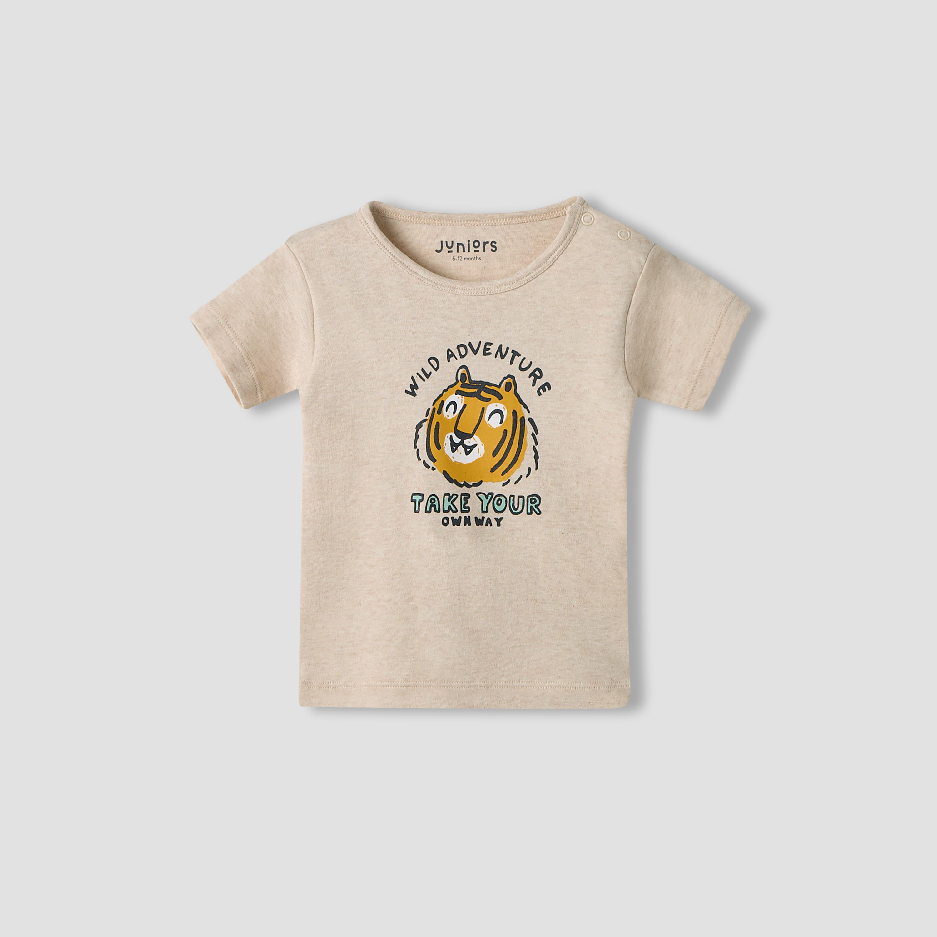 Juniors Girls Crew Neck T-shirt with Animal Print - Cotton - Short Sleeves - Set of 5-baby-girls-clothing-multipacks-image-2