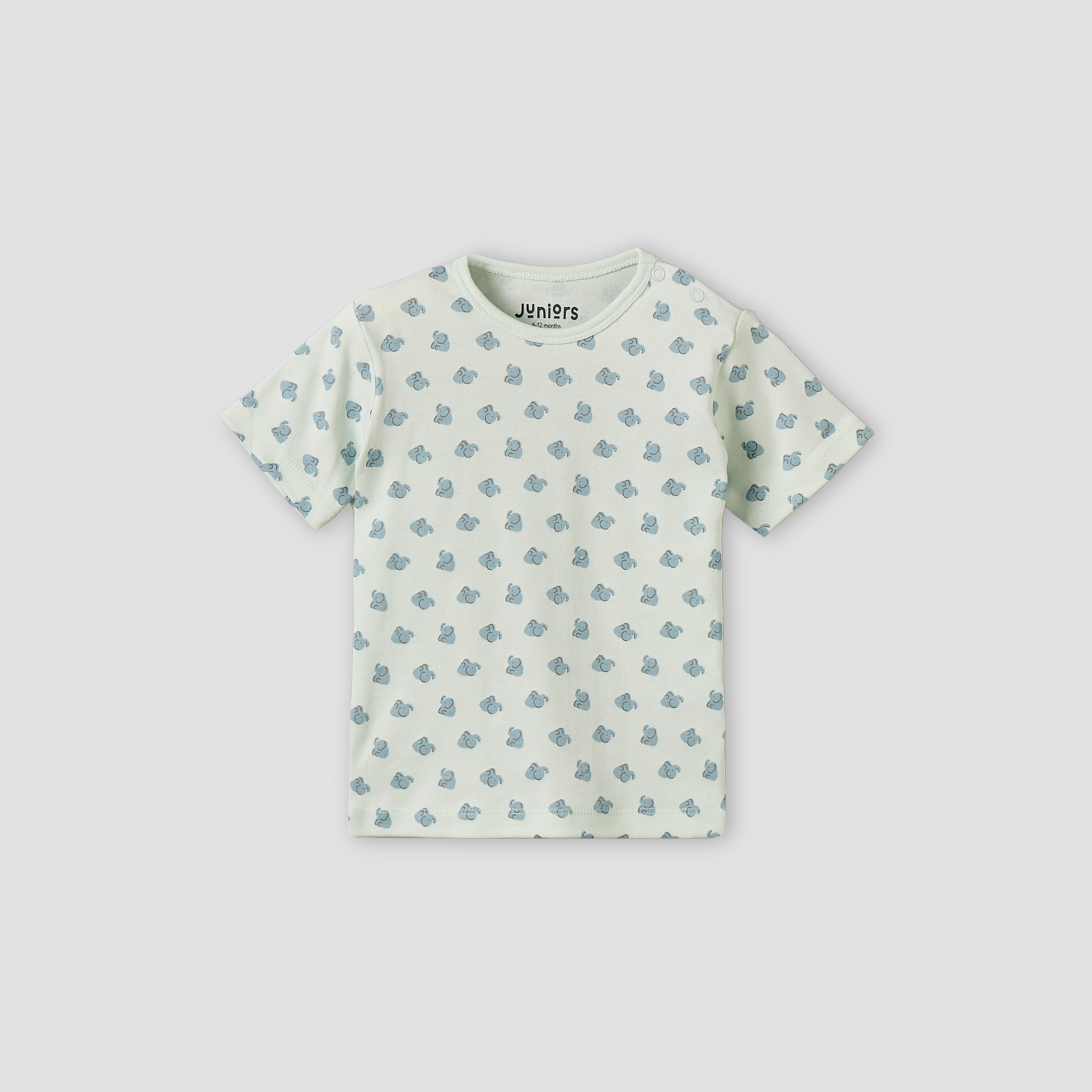 Pack of 5 Juniors Crew Neck Short Sleeves T-shirt with Safari Print-baby-boys-clothing-tshirtsandpolos-image-3