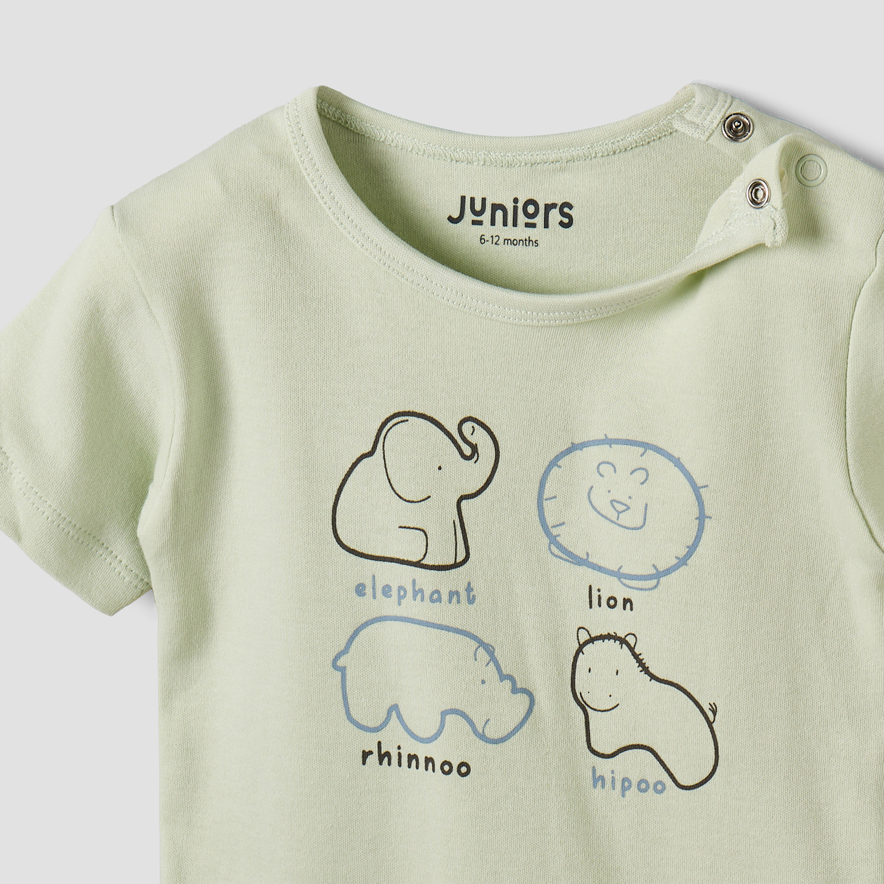 Pack of 5 Juniors Crew Neck Short Sleeves T-shirt with Safari Print-baby-boys-clothing-tshirtsandpolos-image-8
