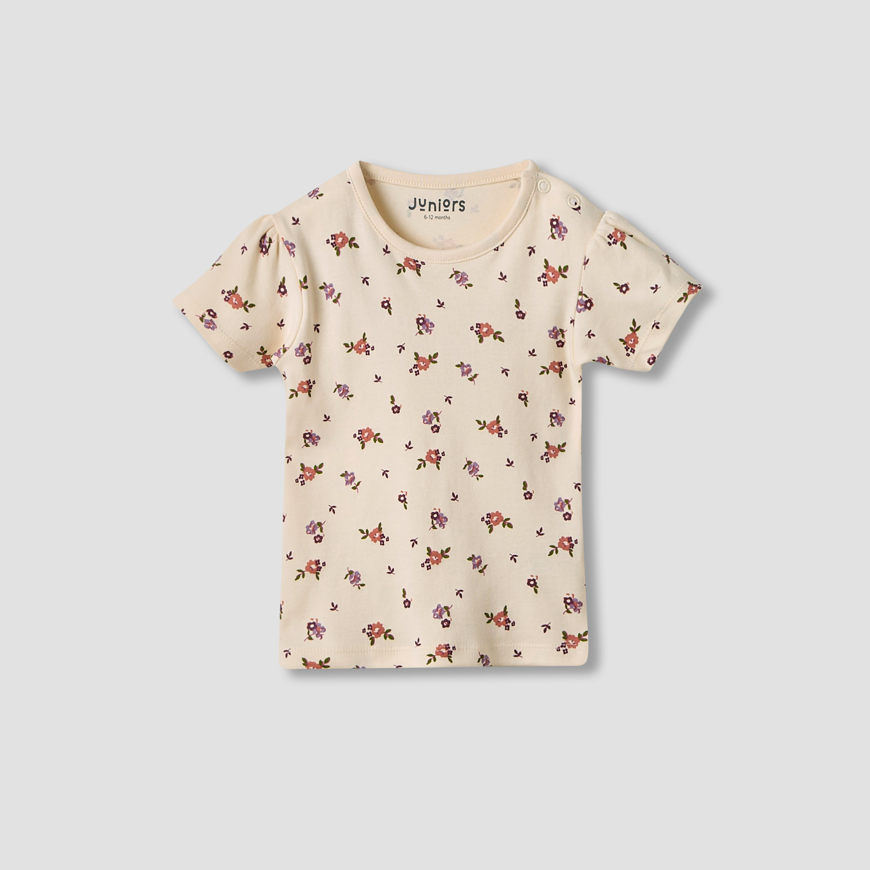 Juniors Girls Crew Neck T-shirt with Print - Cotton - Short Sleeves - Set of 5-baby-girls-clothing-multipacks-image-5