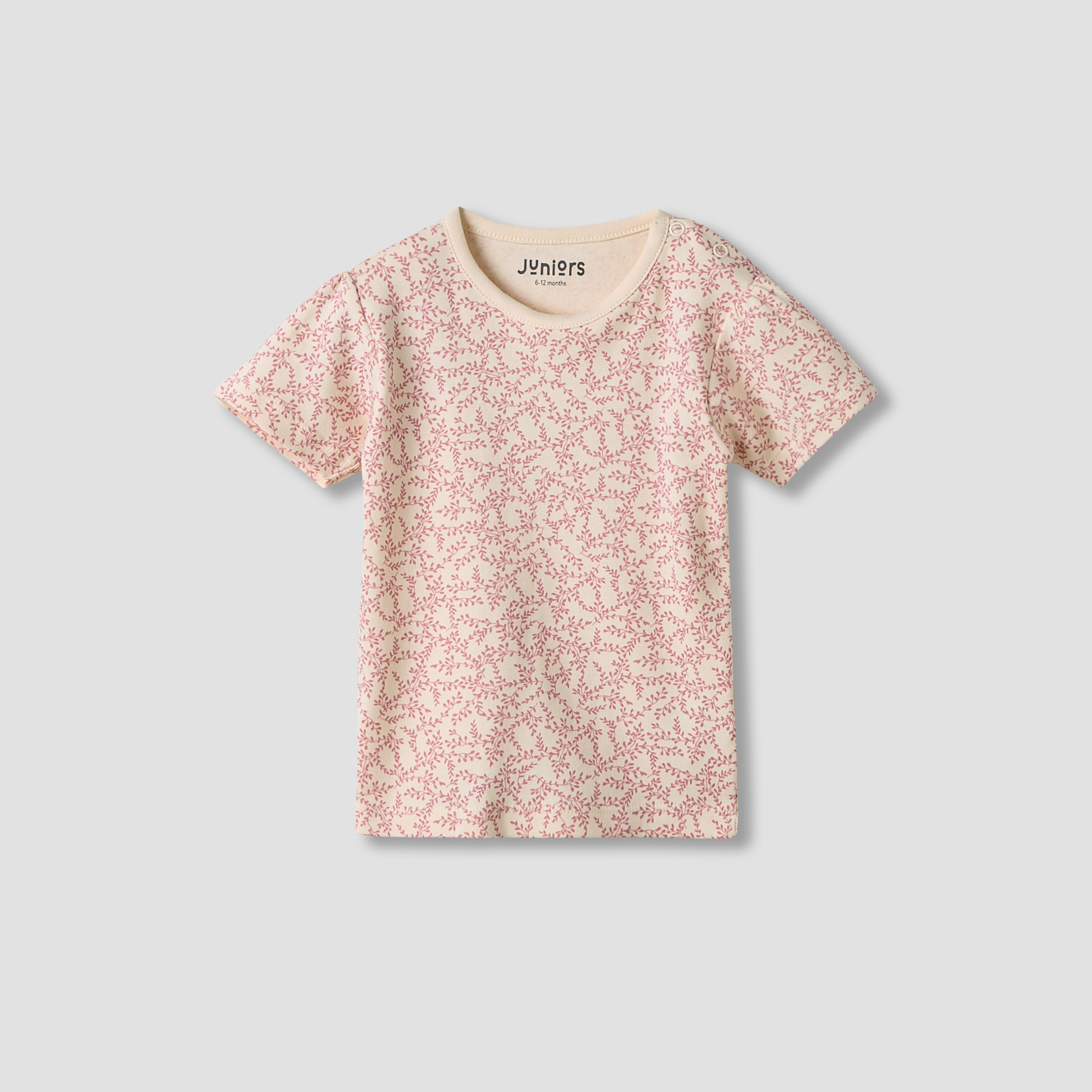 Juniors Girls Crew Neck T-shirt with Print - Cotton - Short Sleeves - Set of 5-baby-girls-clothing-multipacks-image-6