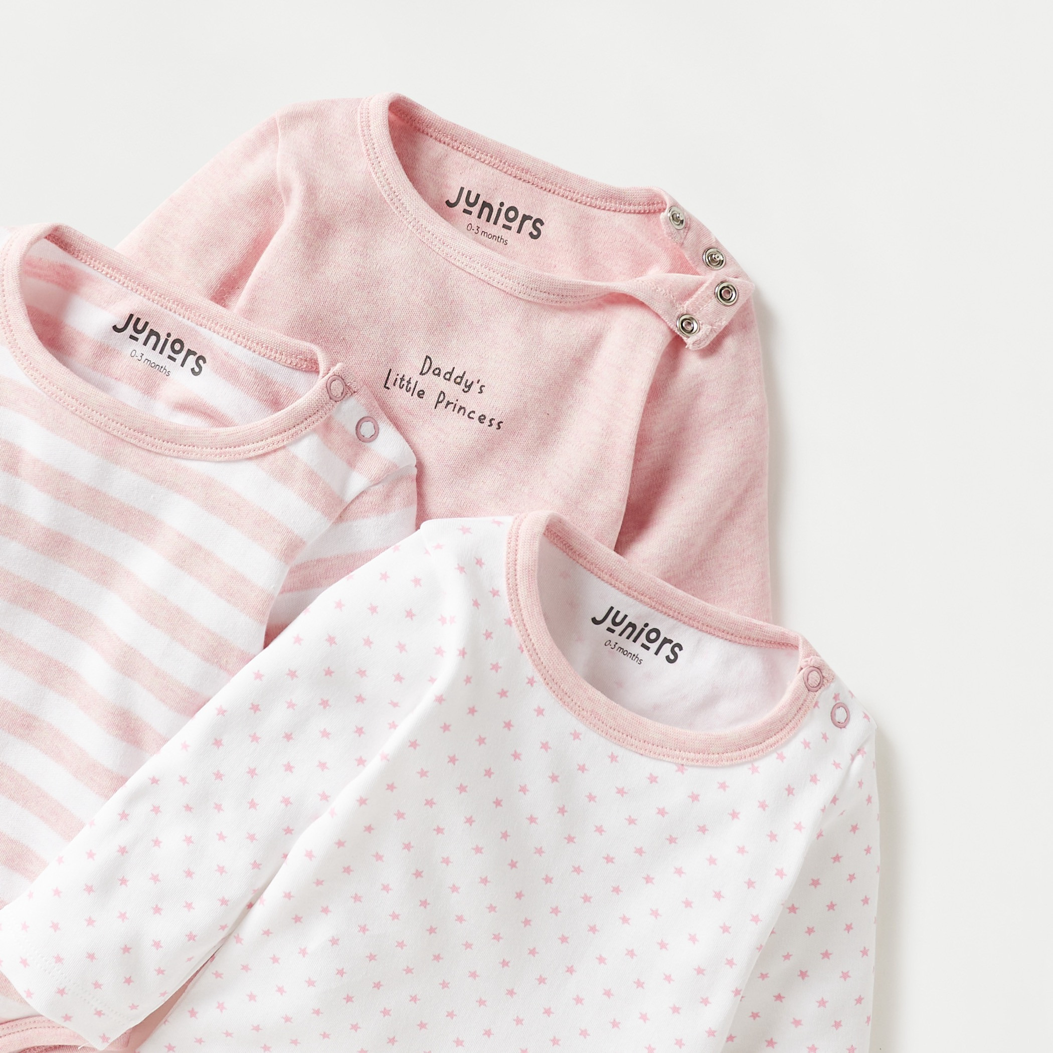 Juniors Printed Bodysuit with Long Sleeves - Set of 3-baby-girls-clothing-bodysuits-image-5