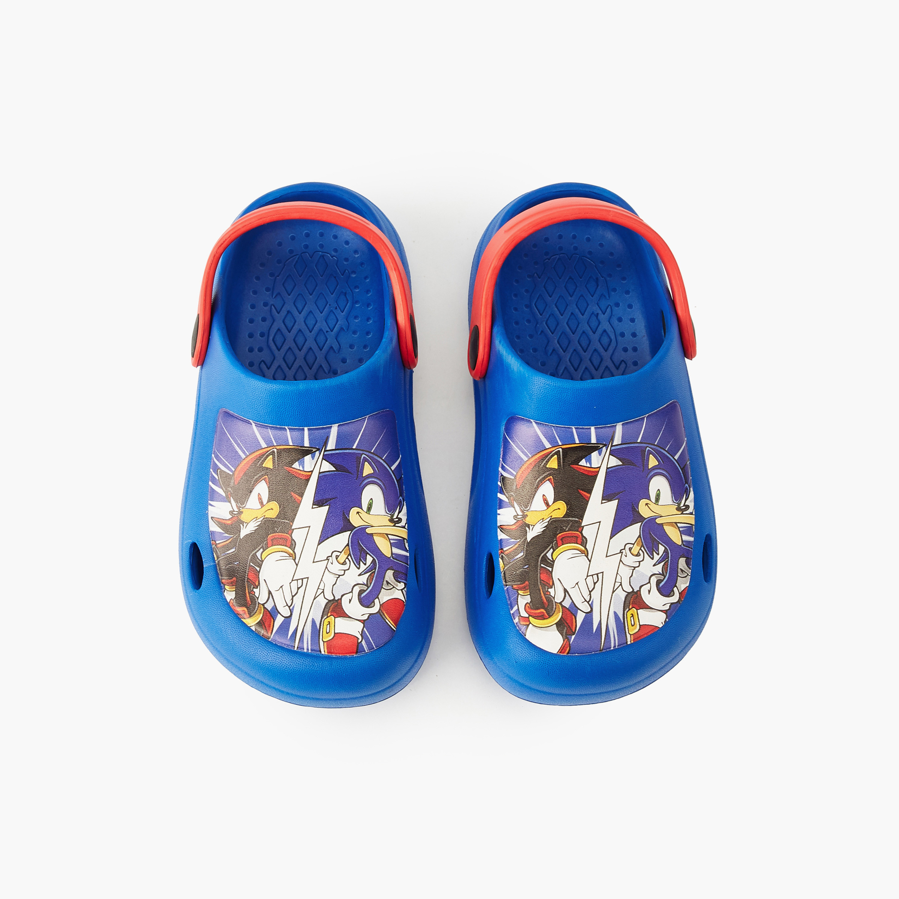 Sonic Boys Printed Backstrap Clogs-boys-shoes-sandals-image-1