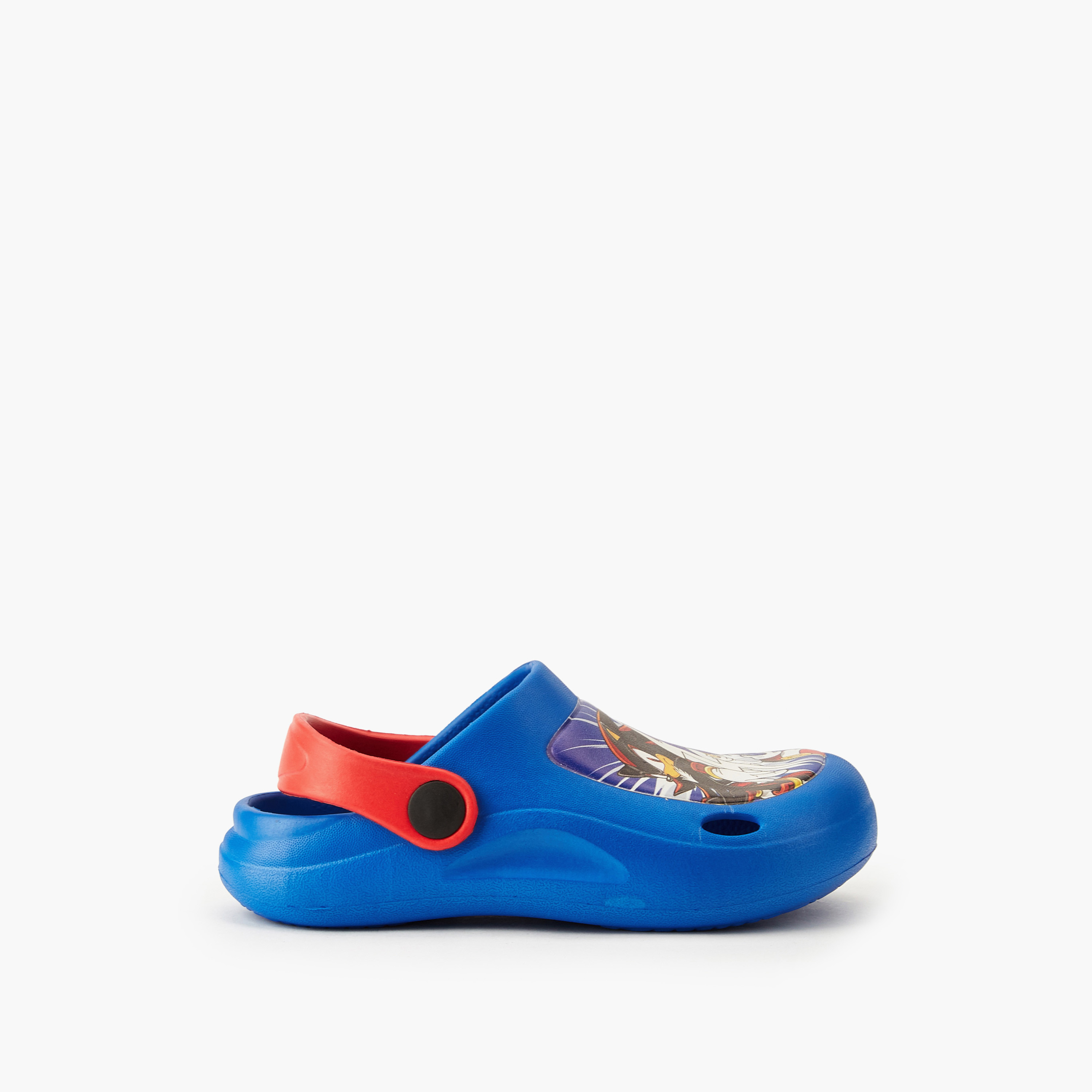 Sonic Boys Printed Backstrap Clogs-boys-shoes-sandals-image-2