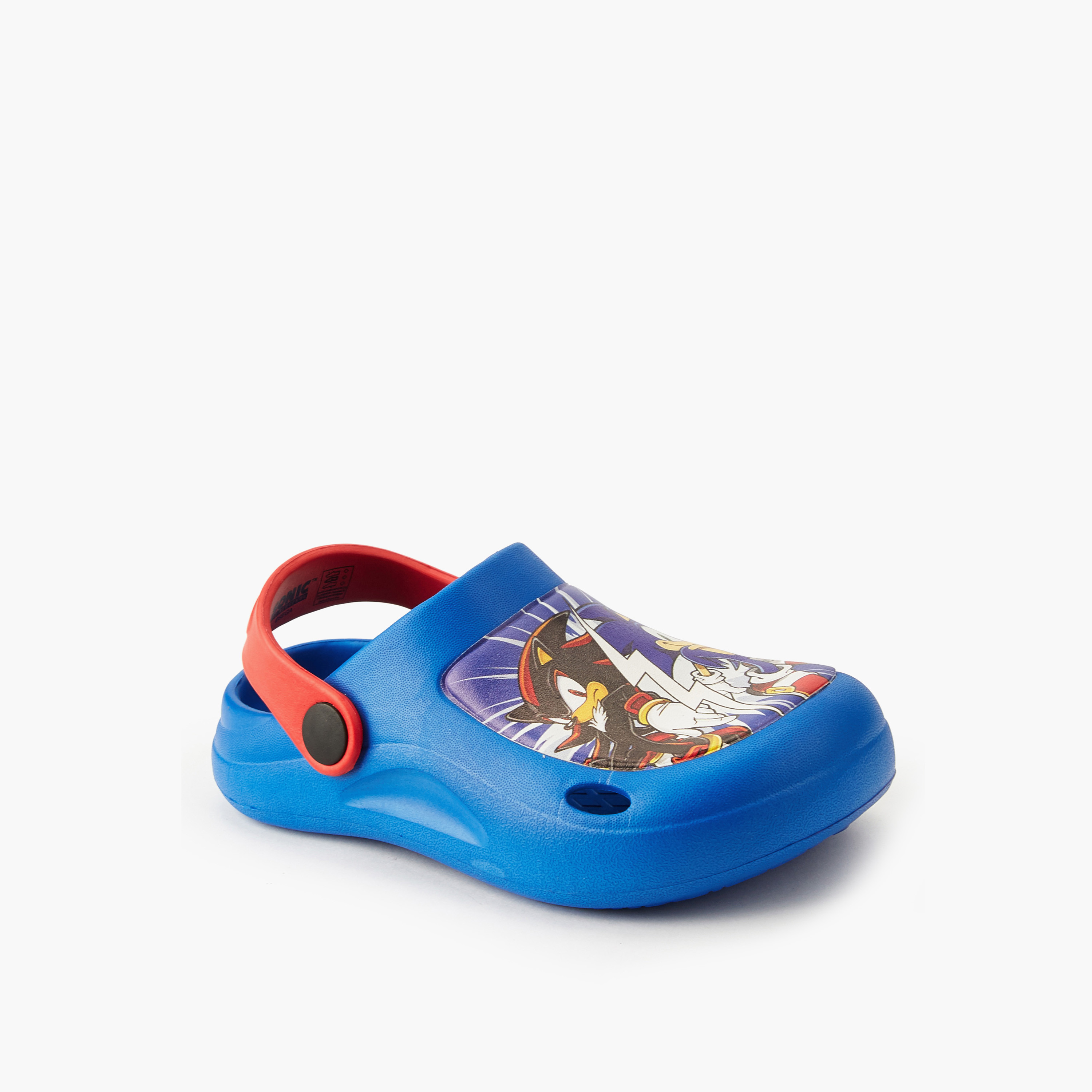 Sonic Boys Printed Backstrap Clogs-boys-shoes-sandals-image-3