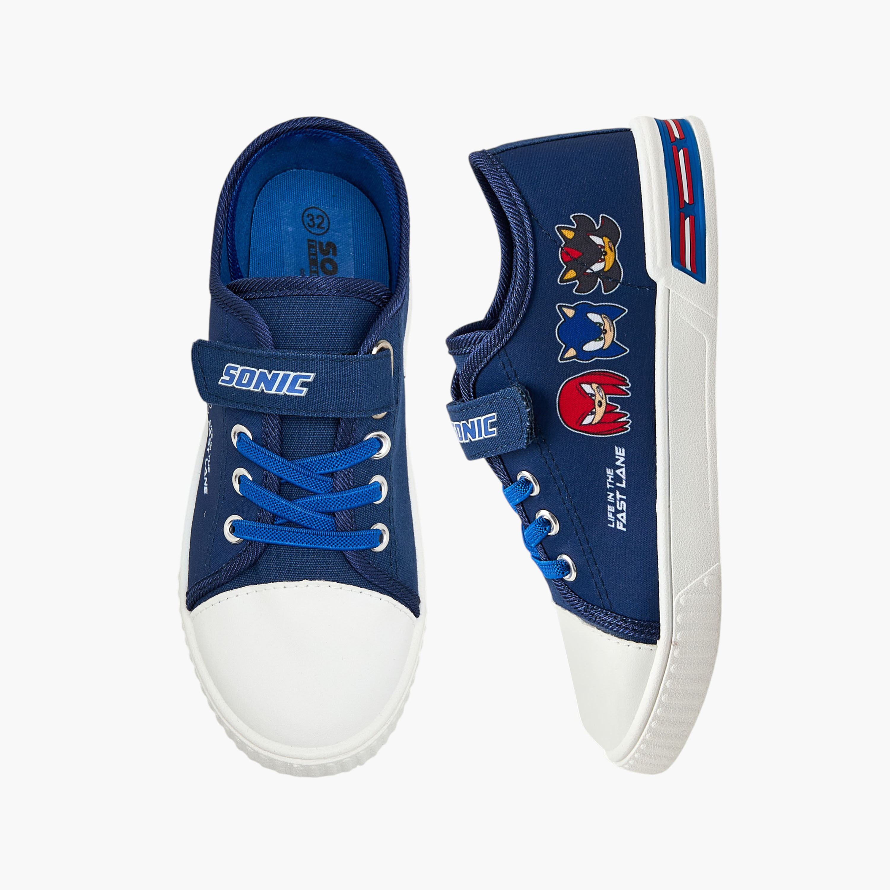 Sonic Boys Hook & Loop Ankle Sneakers-boys-shoes-sneakers-image-1