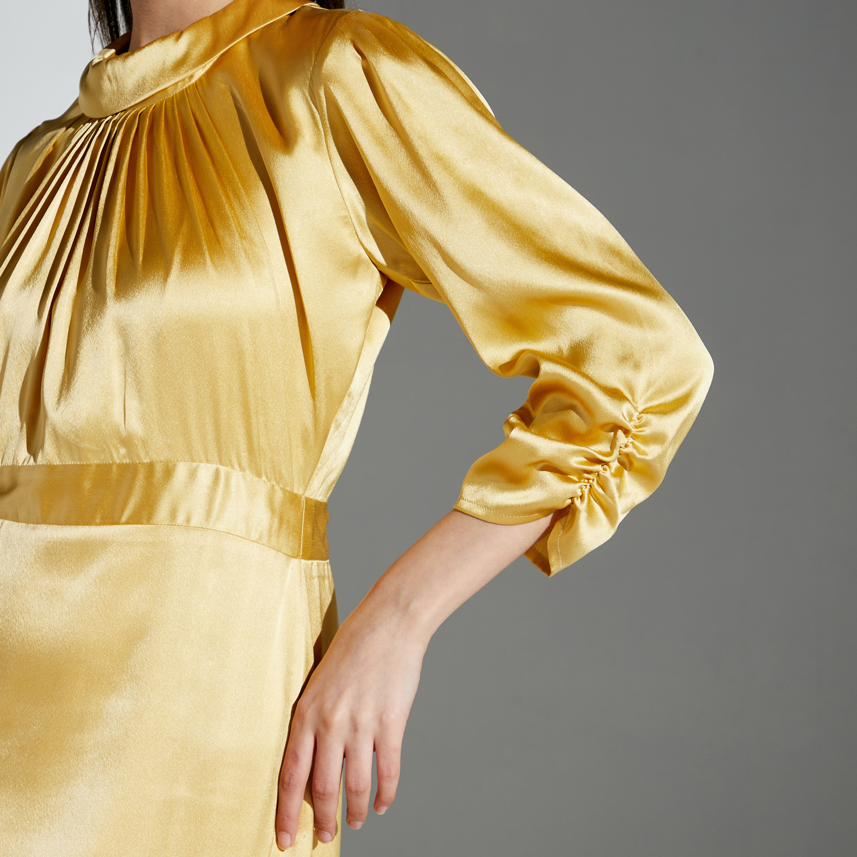 فستان طويل سادة بحواف كشكش من سي نوار-women-clothing-dresses-image-3