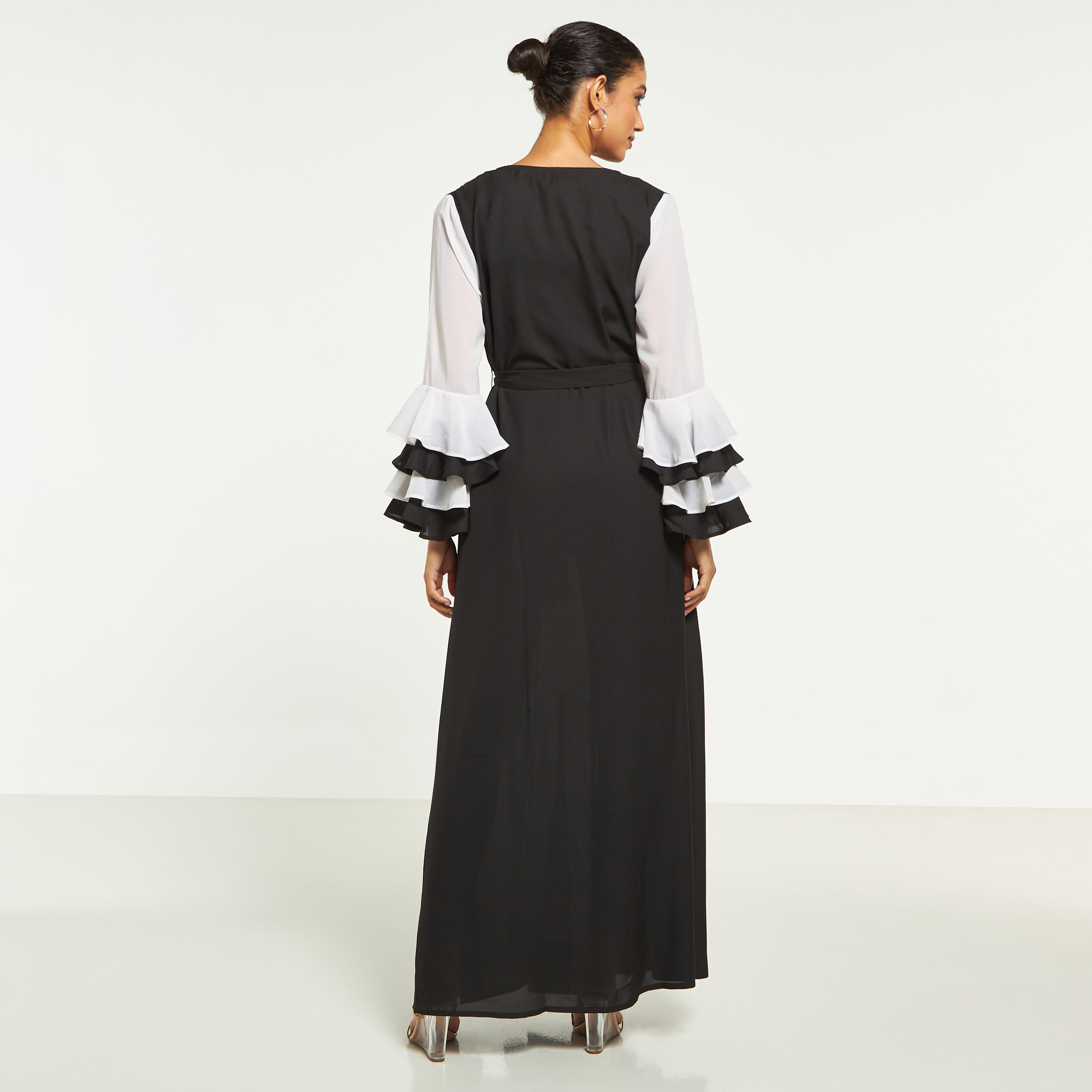 جلابية مطرزة بحزام ربط من سي نوار-women-arabicclothing-jalabiyas-image-5