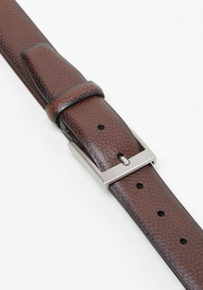 Duchini Textured Leather Belt with Pin Buckle Closure-Men%27s Belts-image-1