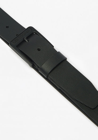 Lee Cooper Textured Belt with Pin Buckle Closure-Men%27s Belts-image-1
