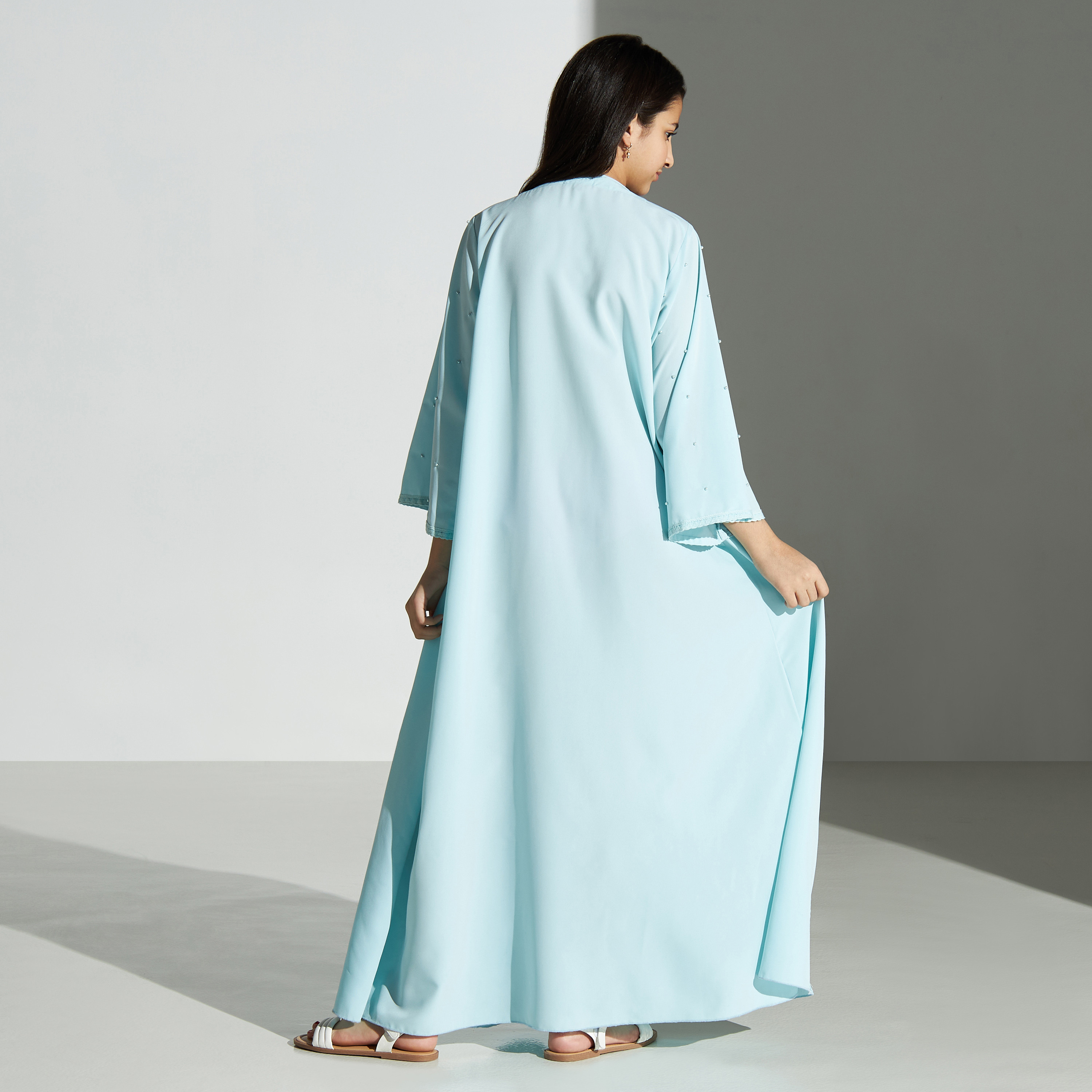 فستان طويل مزين بياقة مستديرة من سي نوار -للبنت-girls-clothing-dressesandjumpsuits-image-4