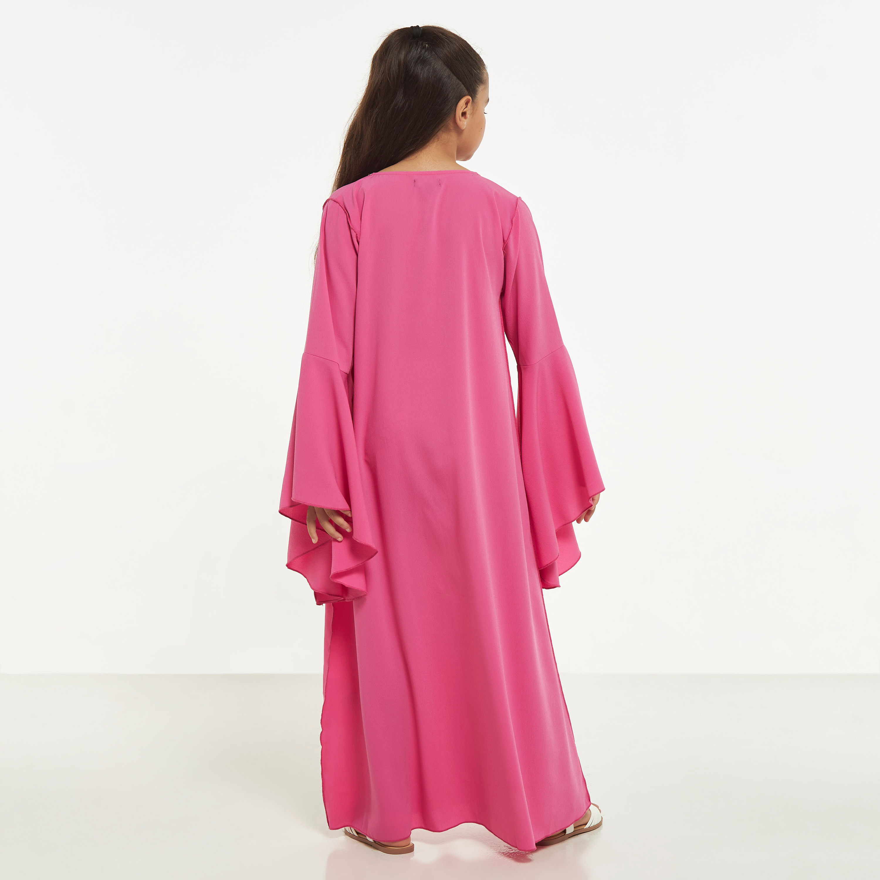 Si Noir Lace Detail Jalabiya with Bell Sleeves-girls-clothing-arabicclothing-jalabiyas-image-5
