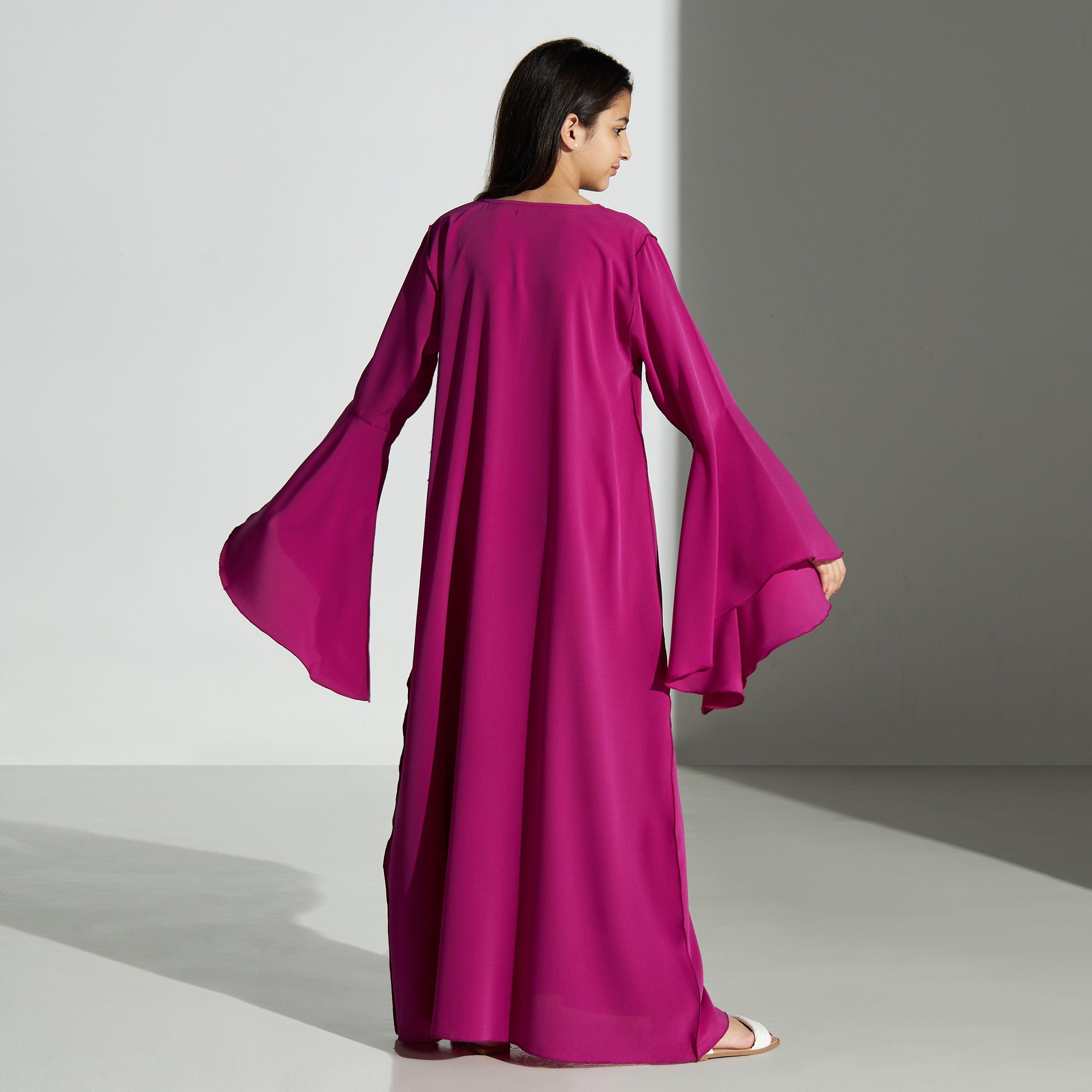 فستان ماكسي بياقة V وتفاصيل دانتيل من سي نوار -للبنت-girls-clothing-dressesandjumpsuits-image-4