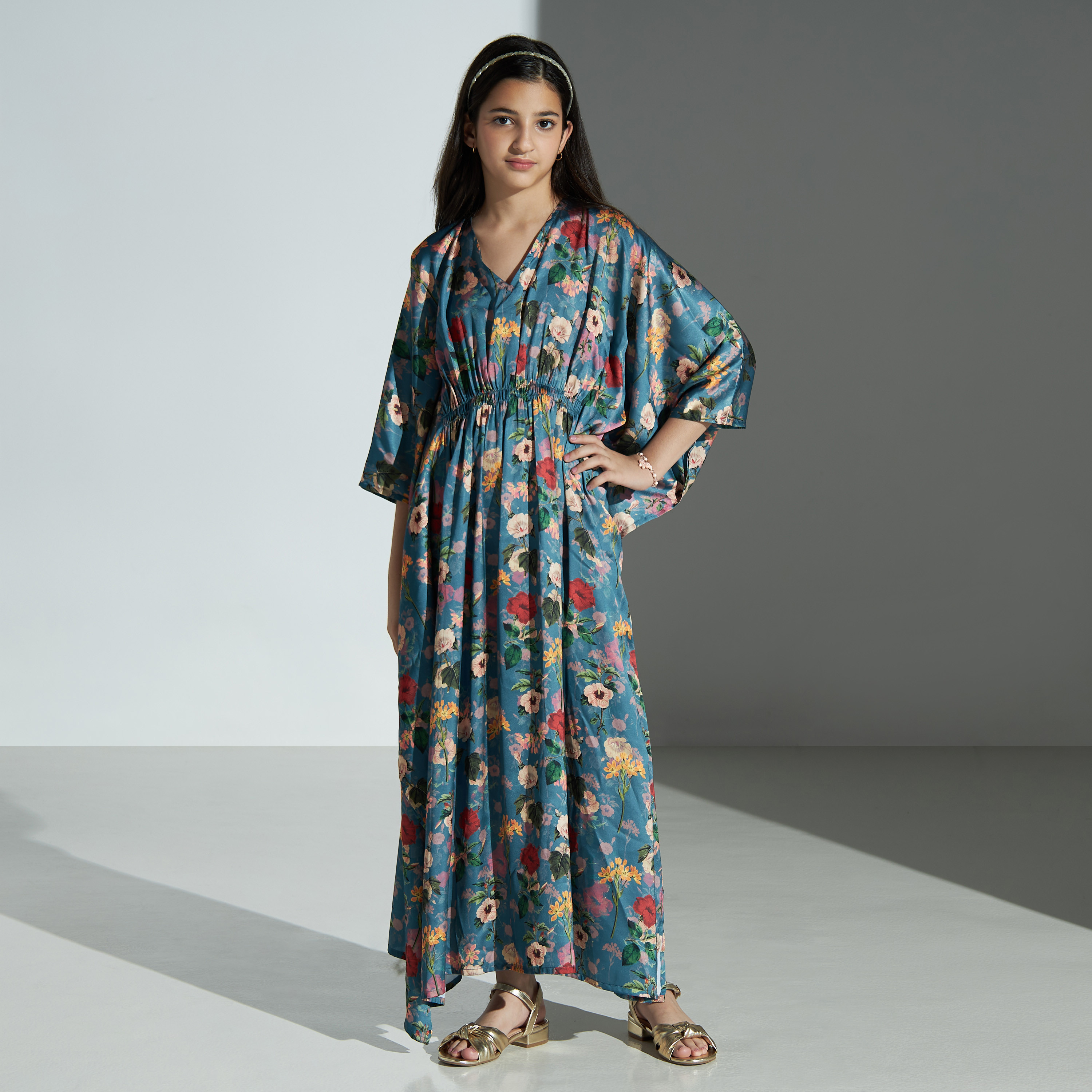 فستان طويل بطبعات أزهار من سي نوار - للبنت-girls-clothing-dressesandjumpsuits-image-1