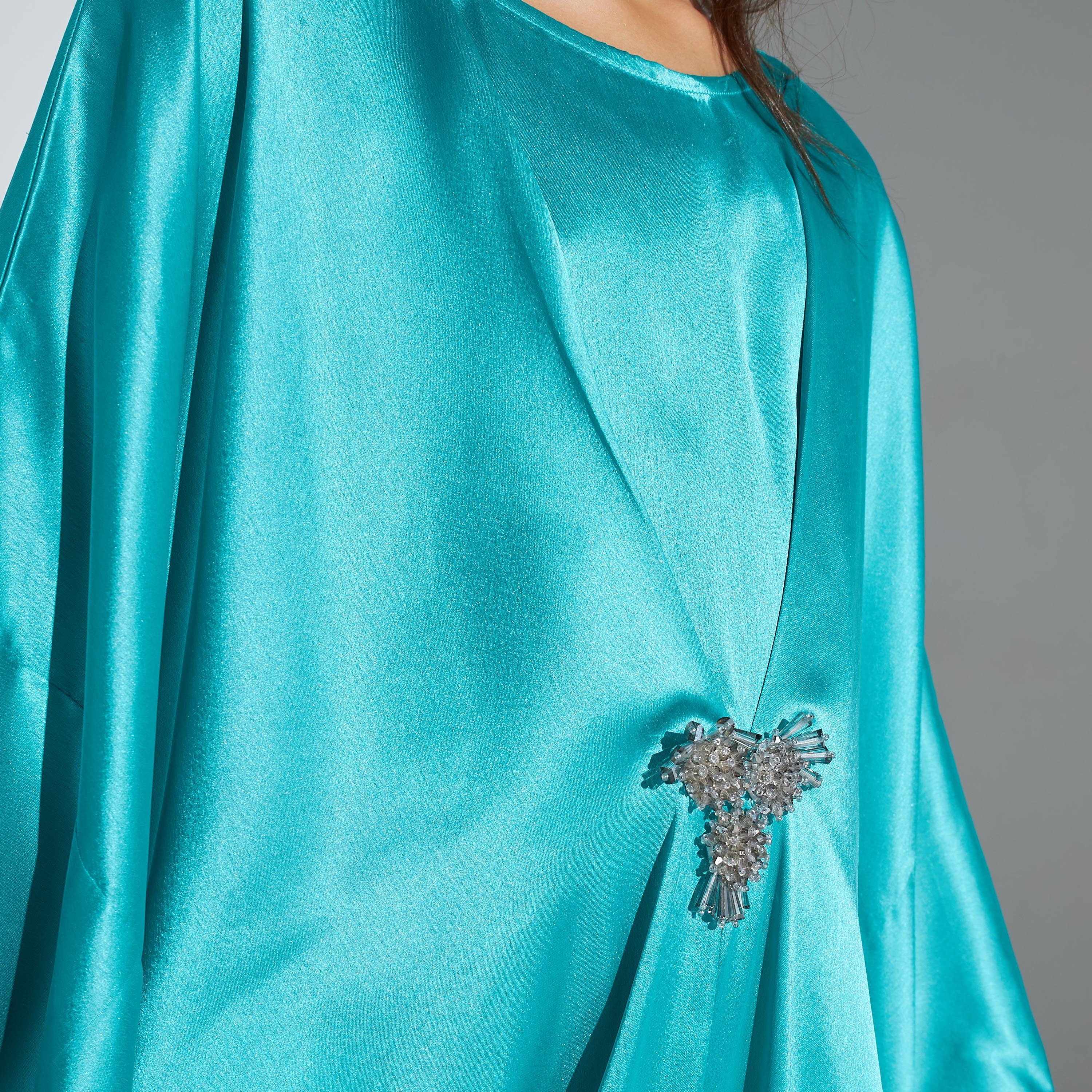 Si Noir Solid Maxi Dress with Embellished Accent-girls-clothing-dressesandjumpsuits-image-3