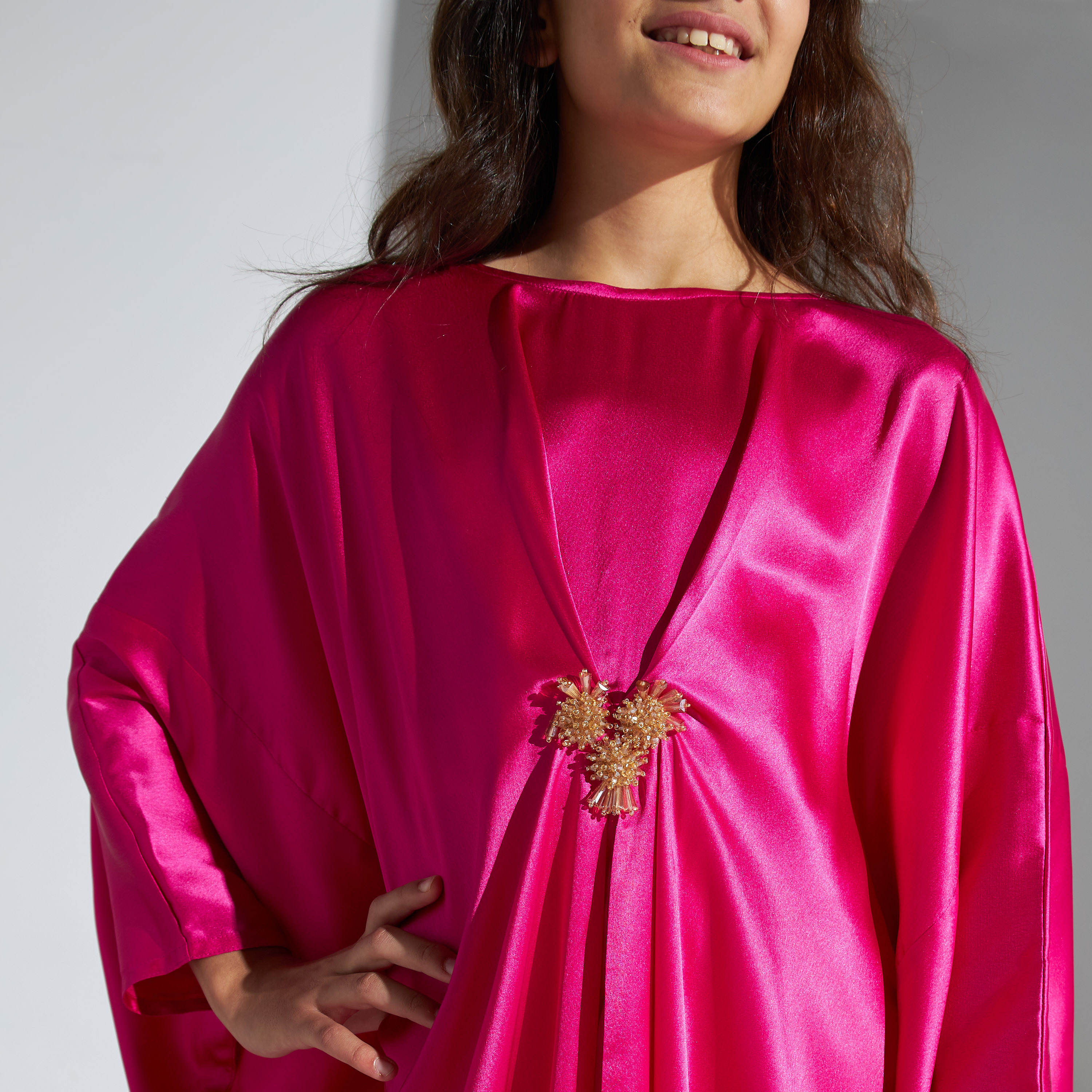 Si Noir Solid Maxi Dress with Embellished Accent-girls-clothing-dressesandjumpsuits-image-3