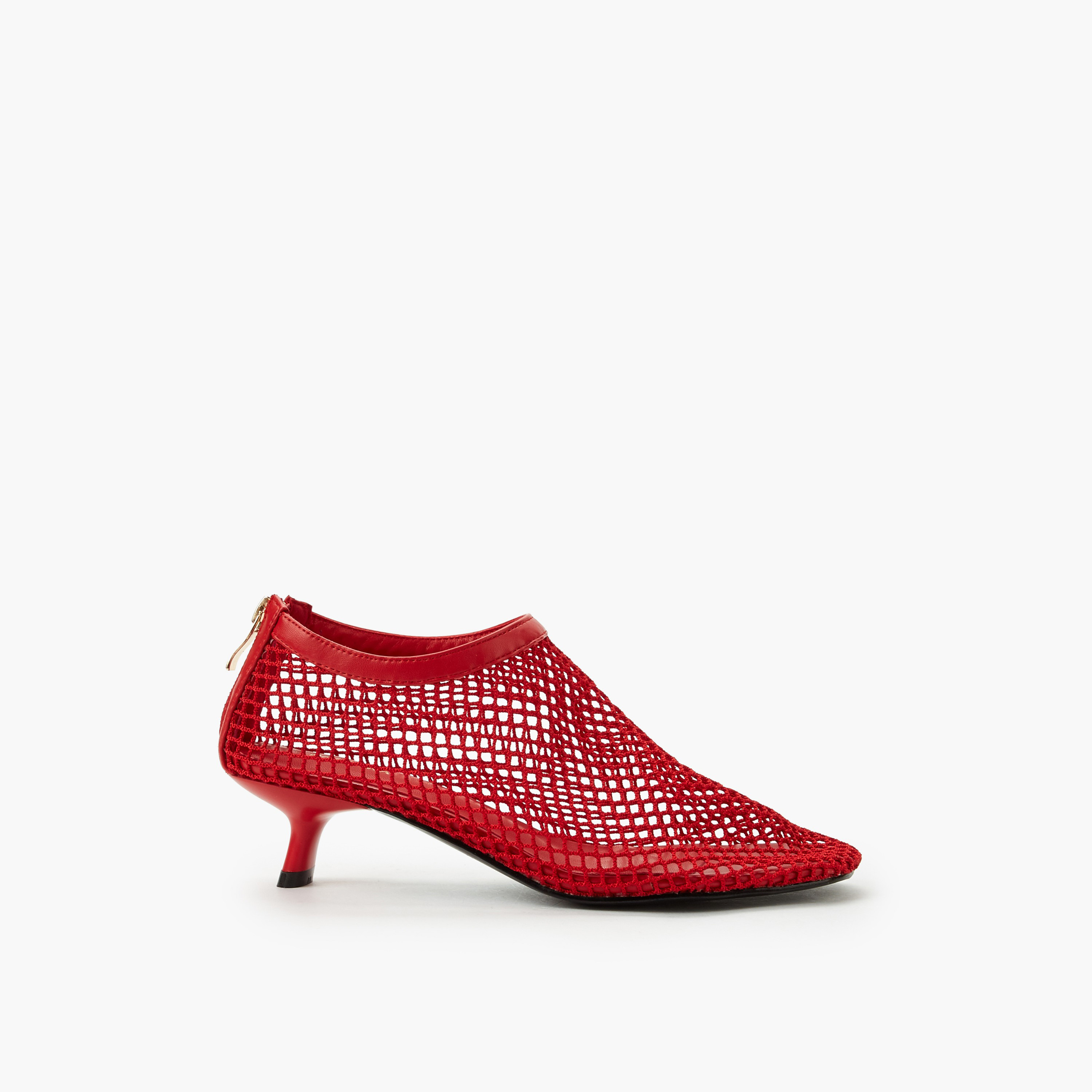 حذاء شبكي بكعب صغير للنساء من هادانا-women-shoes-sandals-heeled-image-3