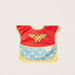 Bumkins Wonder Woman Print Bib with Cap-Bibs and Burp Cloths-thumbnail-0
