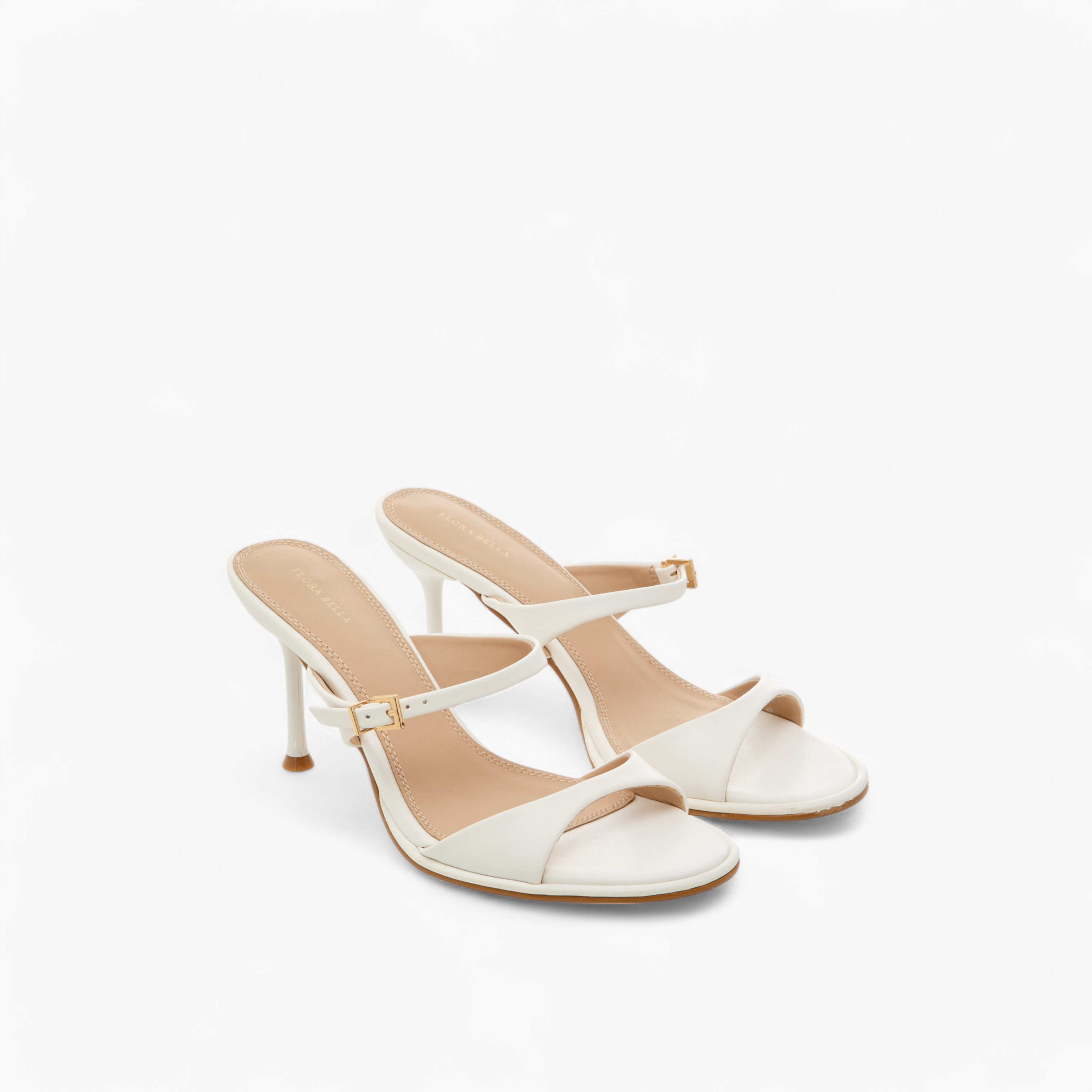 Flora Bella Solid Slip-On Sandals with Stiletto Heels and Buckle Detail-women-shoes-sandals-heeled-image-1