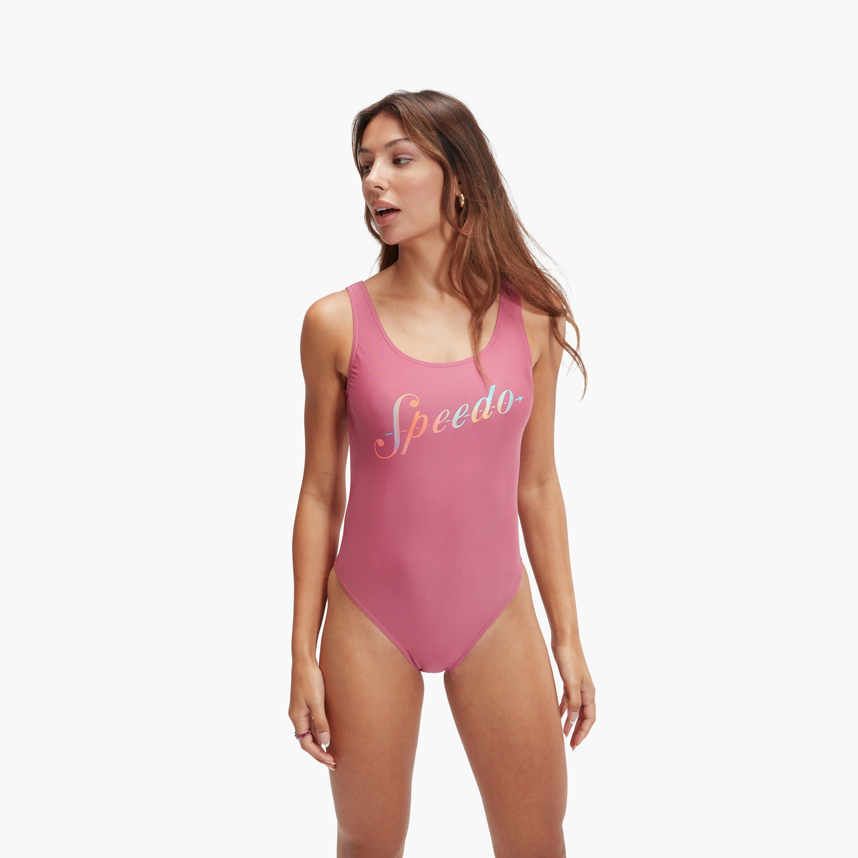 Speedo Logo Deep U-Back, Adult Women-women-clothing-swimandbeach-swimsuits-image-1