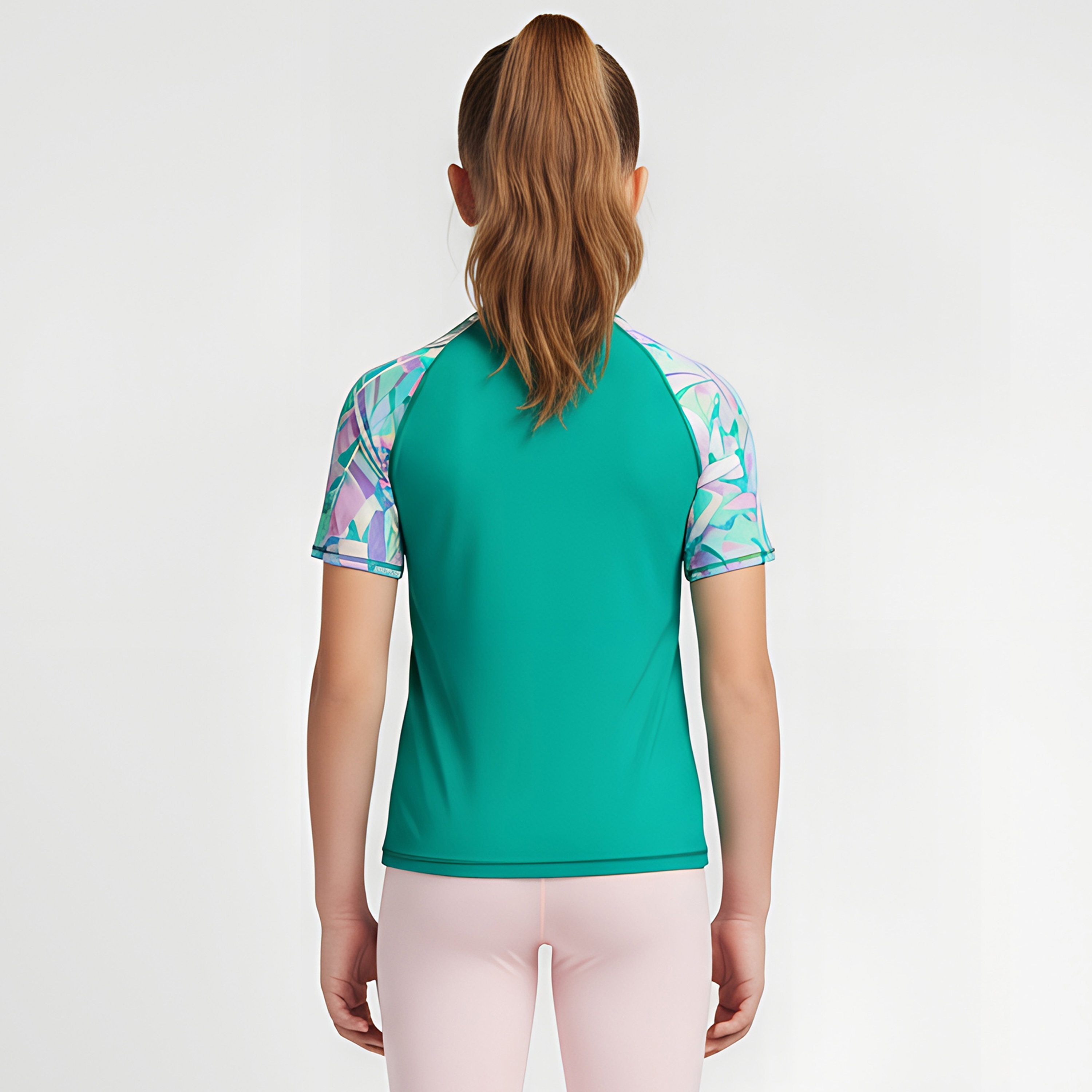 سبيدو- بلوزة سباحة مطبوعة بأكمام قصيرة للأطفال البنات-girls-clothing-sportswear-swimwear-image-4