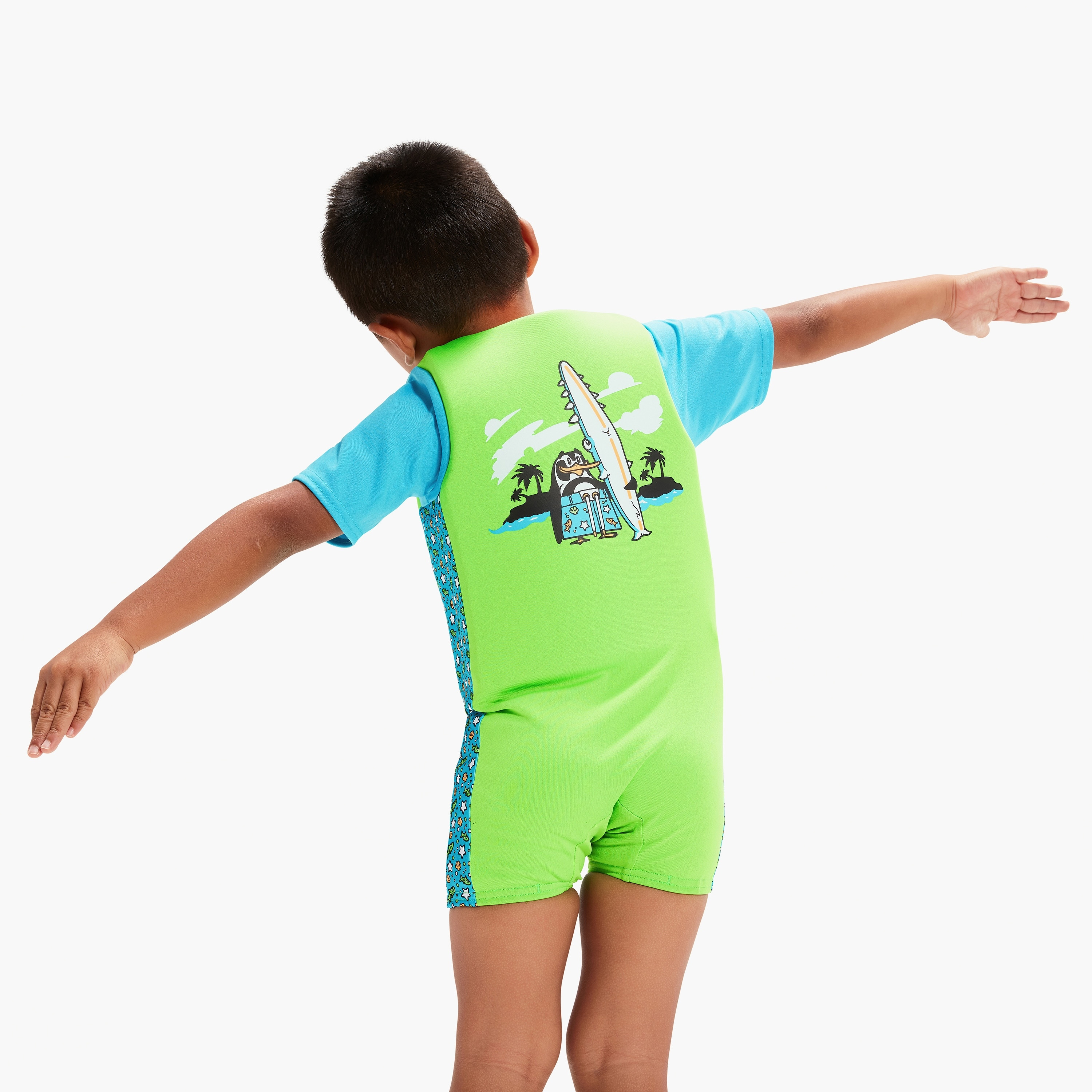 Speedo Character Printed Float Suit, Kids Boys-sports-boys-clothing-swimwear-image-6