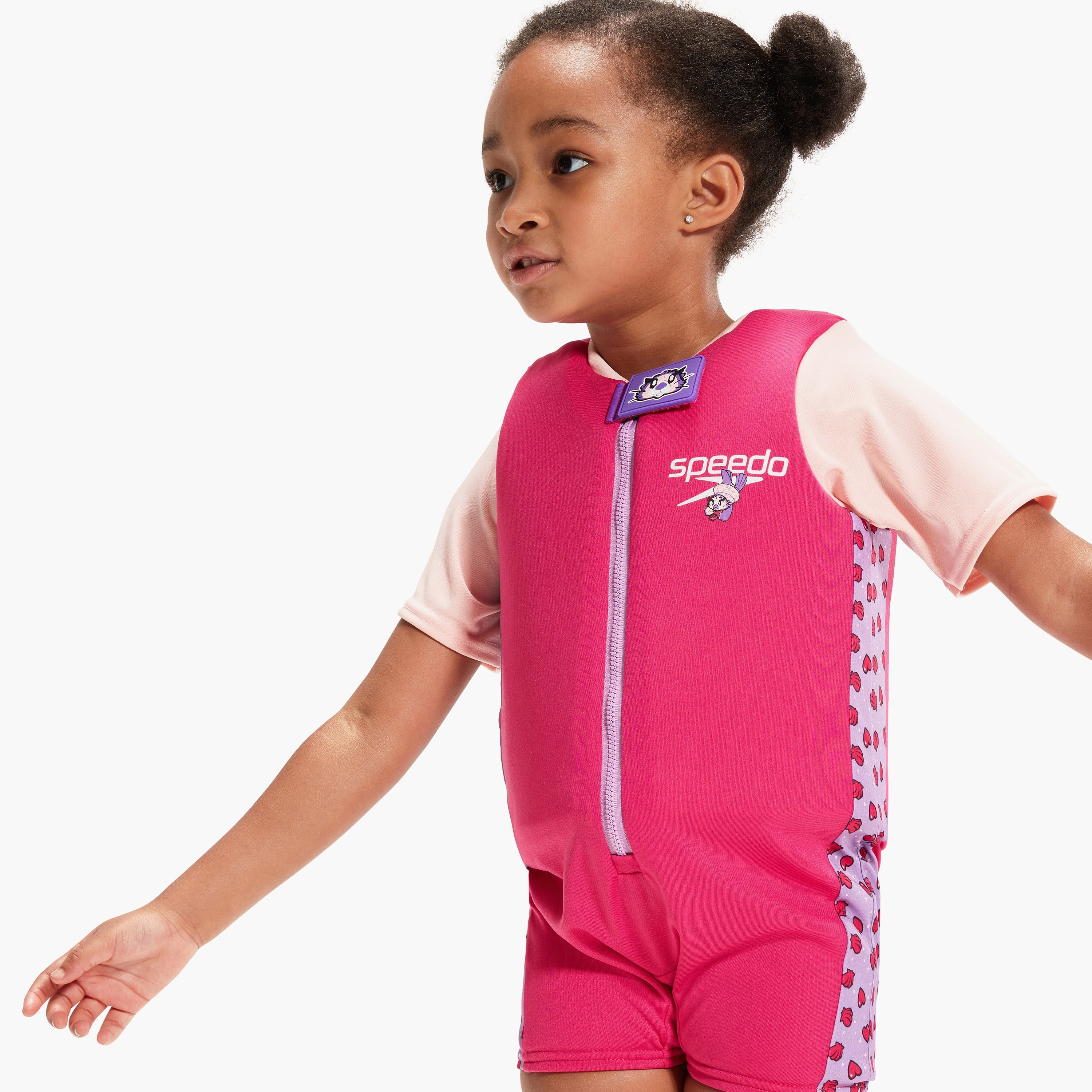 Speedo Character Printed Float Suit, Kids Girls-girls-clothing-swimwear-image-1