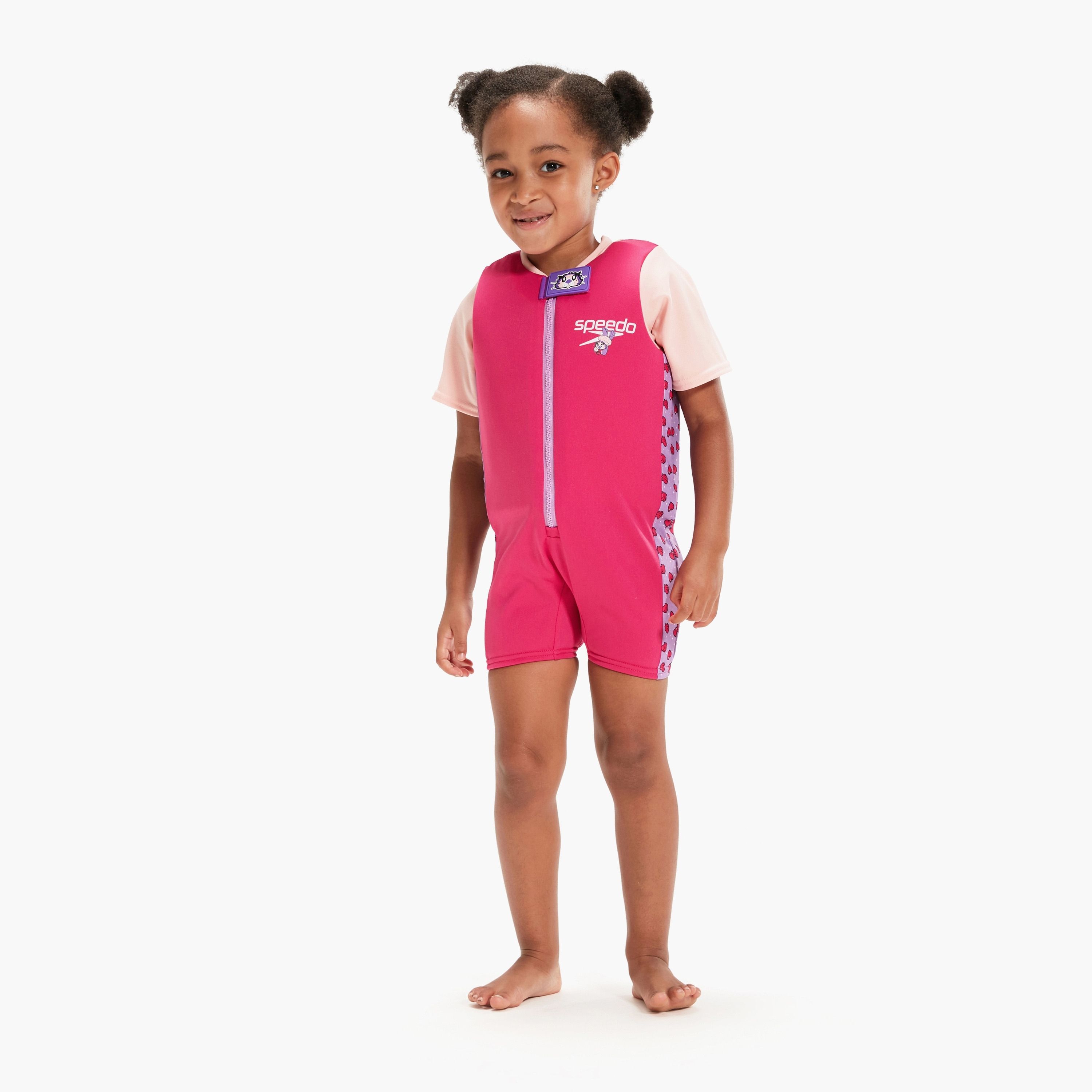 Speedo Character Printed Float Suit, Kids Girls-girls-clothing-swimwear-image-3