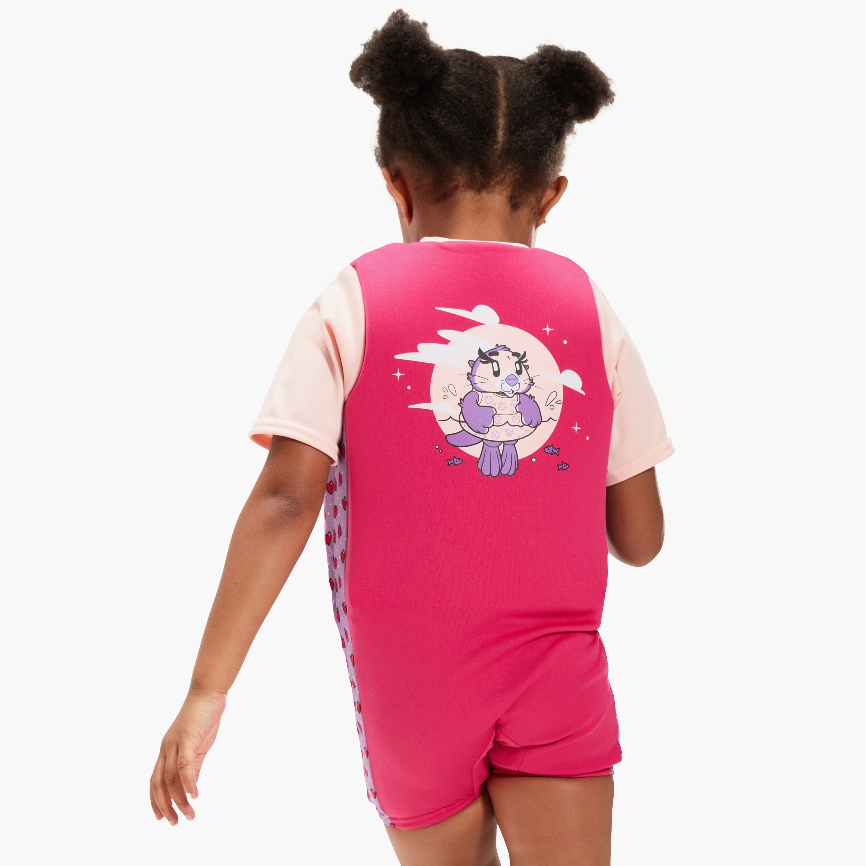 Speedo Character Printed Float Suit, Kids Girls-girls-clothing-swimwear-image-4