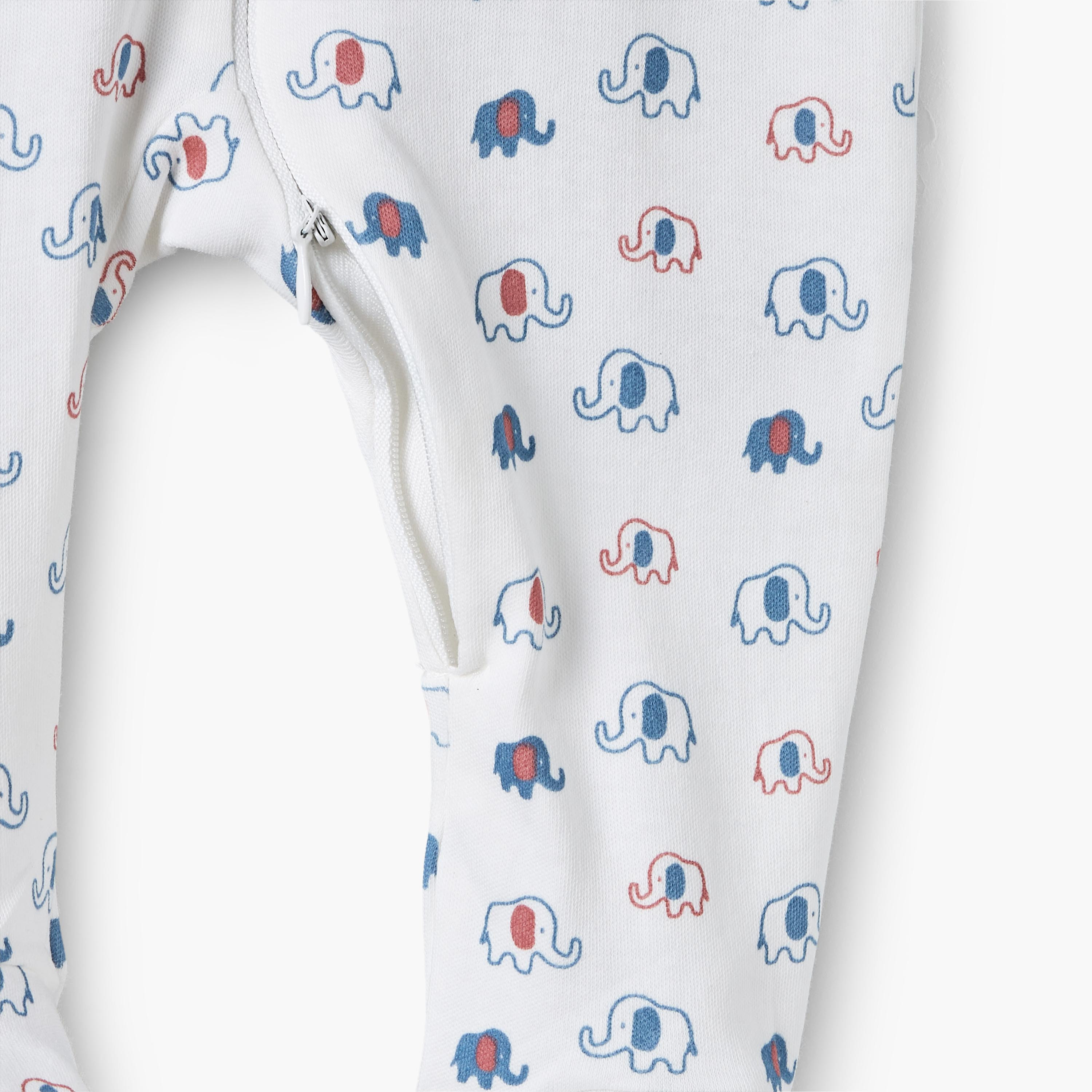 بدلة نوم قطن بياقة ضيقة وأكمام طويلة وطبعات فيل من جونيورز-baby-boys-clothing-nightwear-sleepsuits-image-7