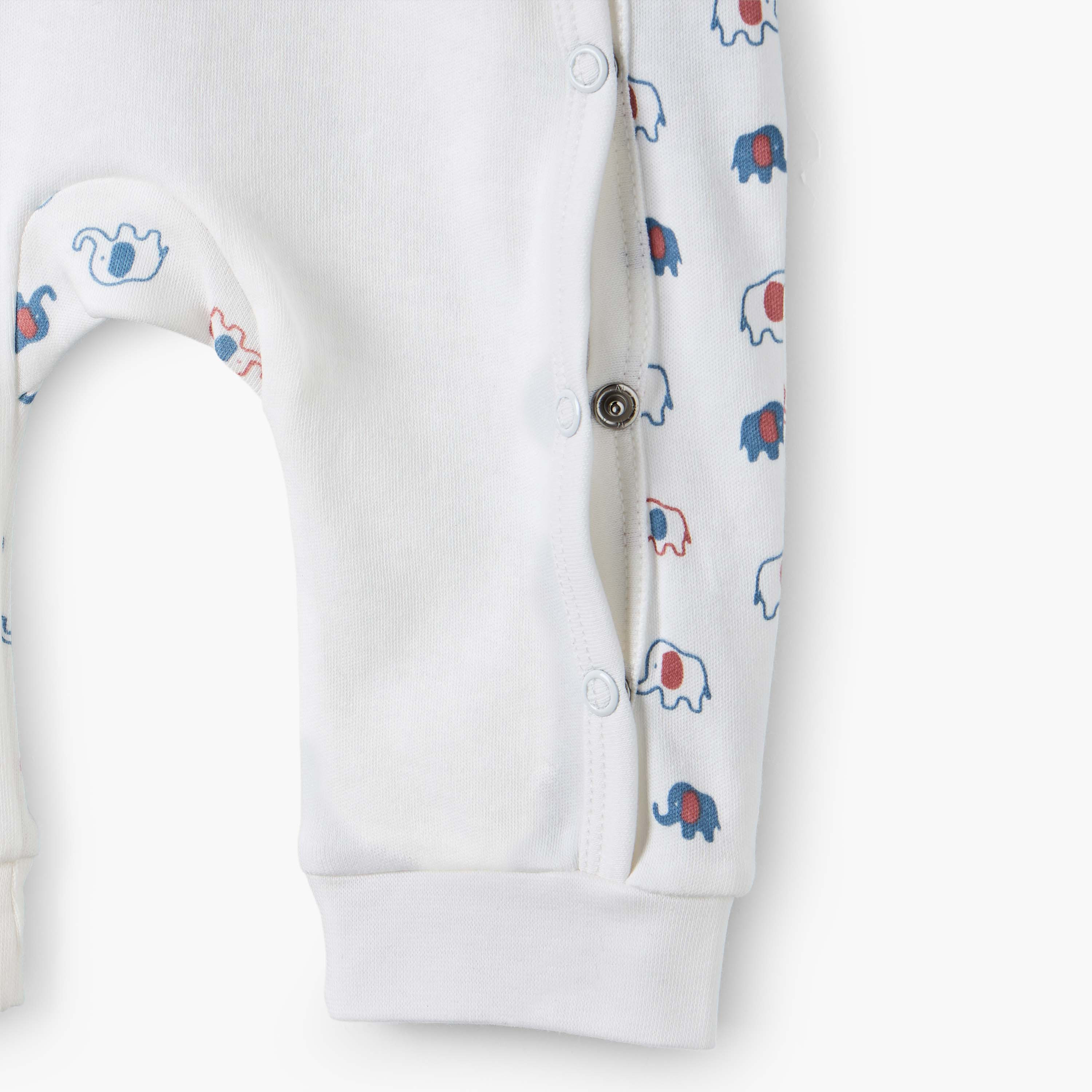 بدلة نوم قطن بياقة ضيقة وأكمام طويلة وطبعات فيل من جونيورز-baby-boys-clothing-nightwear-sleepsuits-image-5