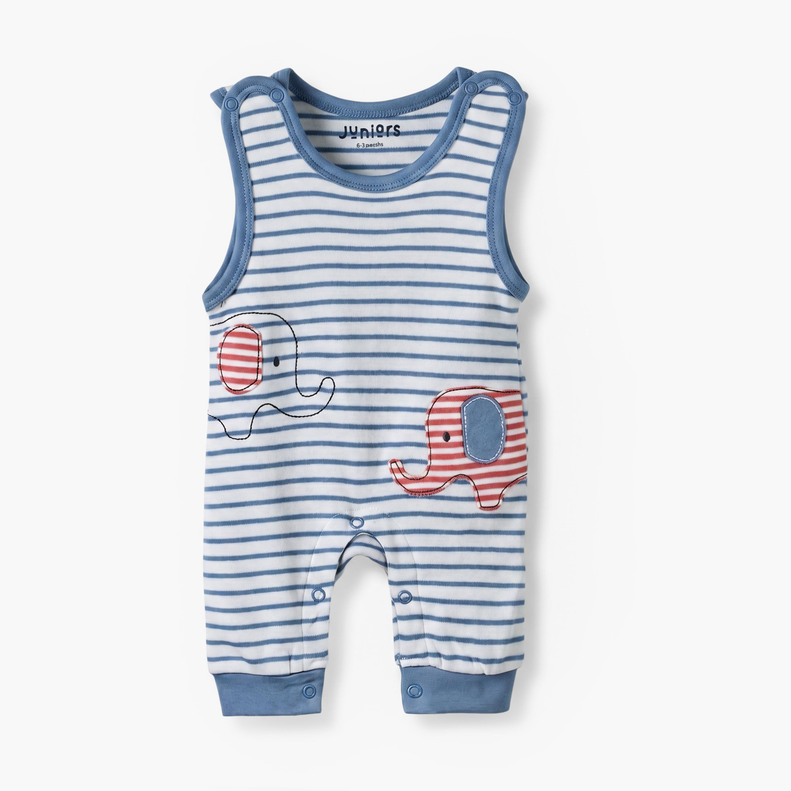 طقم تيشيرت يياقة ضيقة وأكمام قصيرة ودنغري مخطط من جونيورز-baby-boys-clothing-setsandcoords-image-4