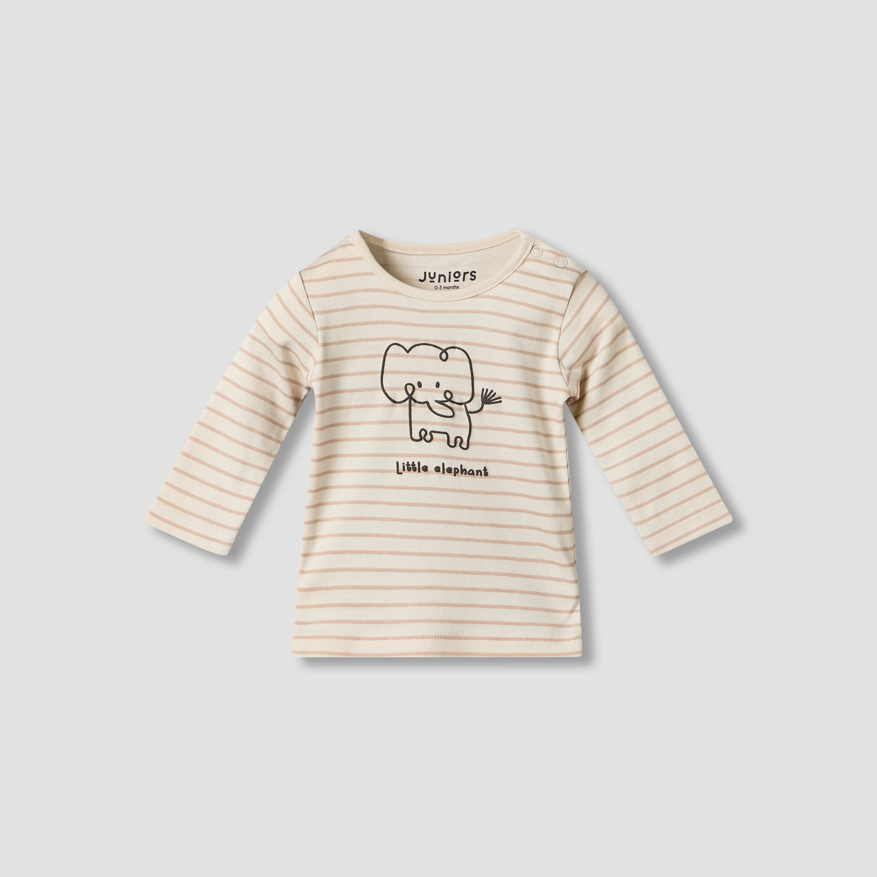 Pack of 2 Juniors Cotton Round Neck Long Sleeves Pyjama Set with Elephant Print-baby-boys-clothing-nightwear-pyjamasets-image-2