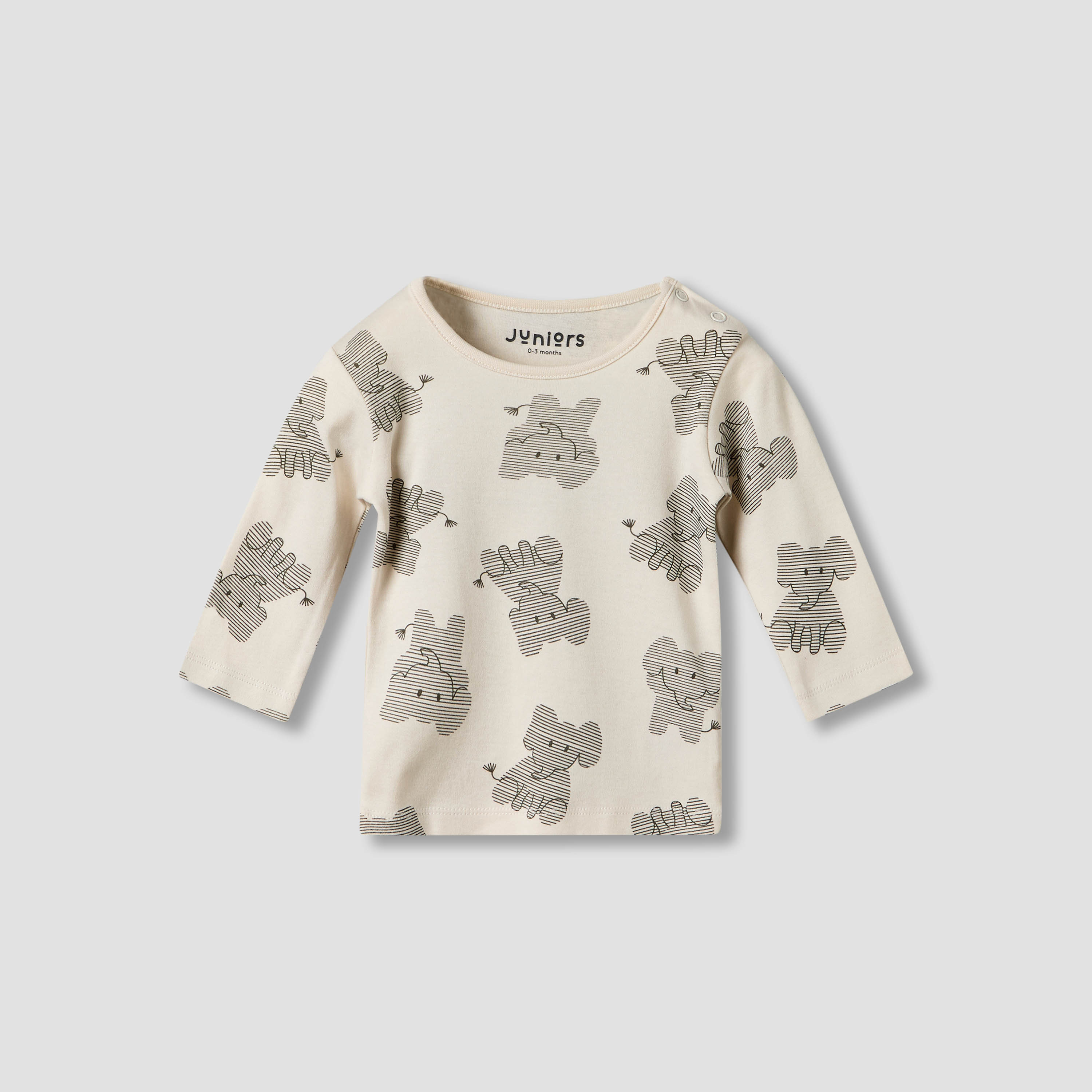 Pack of 2 Juniors Cotton Round Neck Long Sleeves Pyjama Set with Elephant Print-baby-boys-clothing-nightwear-pyjamasets-image-4