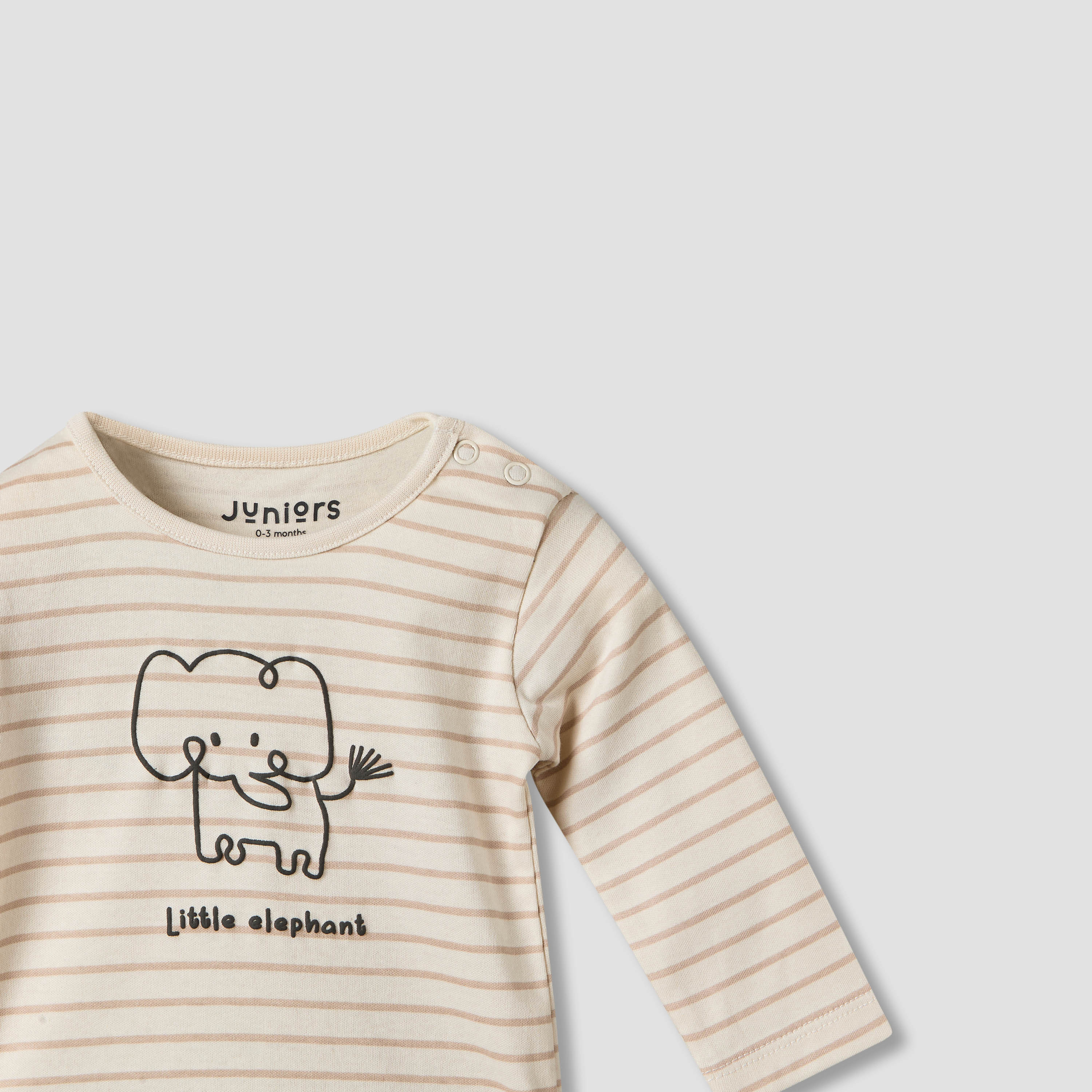 Pack of 2 Juniors Cotton Round Neck Long Sleeves Pyjama Set with Elephant Print-baby-boys-clothing-nightwear-pyjamasets-image-6