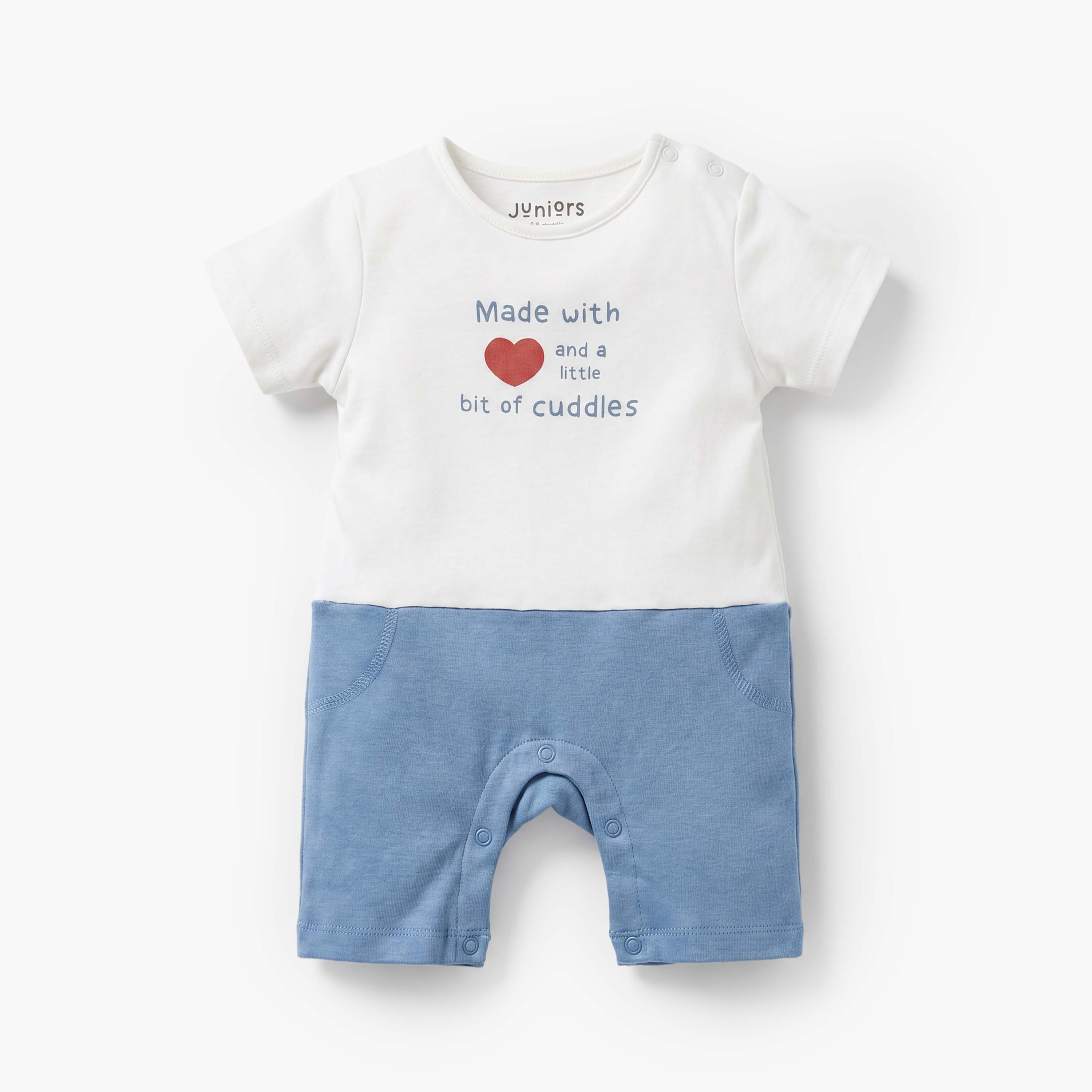 رومبر بأكمام قصيرة وطبعة شعار وياقة ضيقة من جونيورز-baby-boys-clothing-rompers-image-2