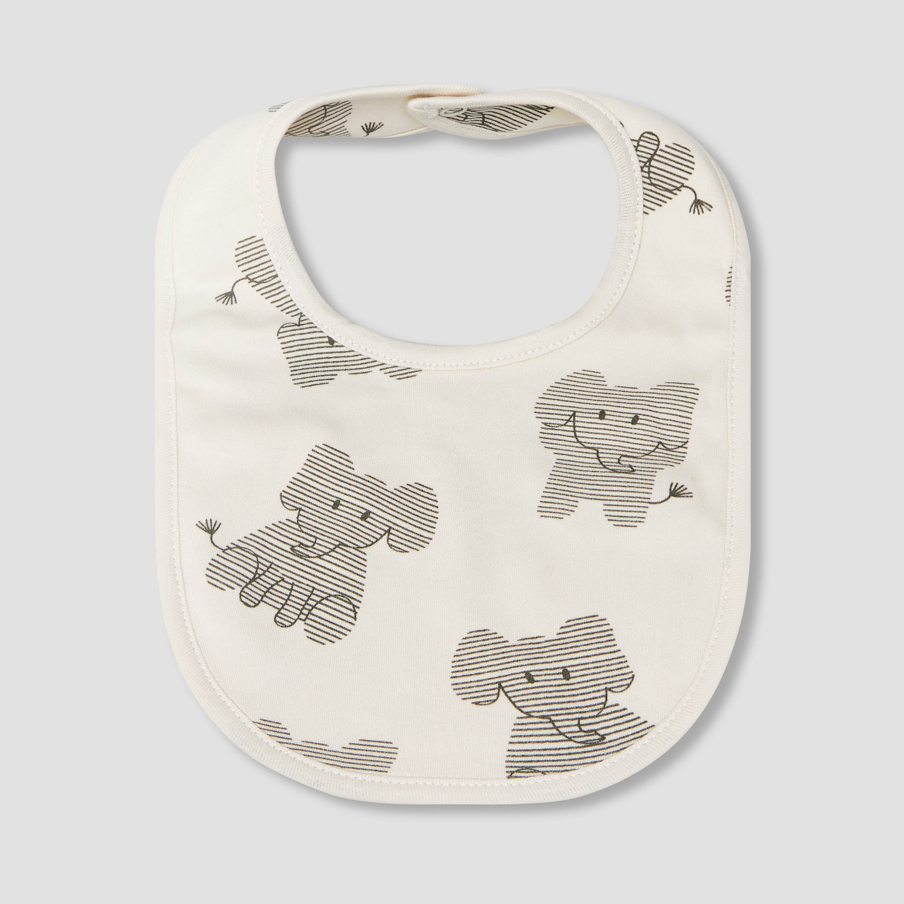 Pack of 2 Juniors Baby Bib with Elephant Print-baby-feeding-bibs-image-2