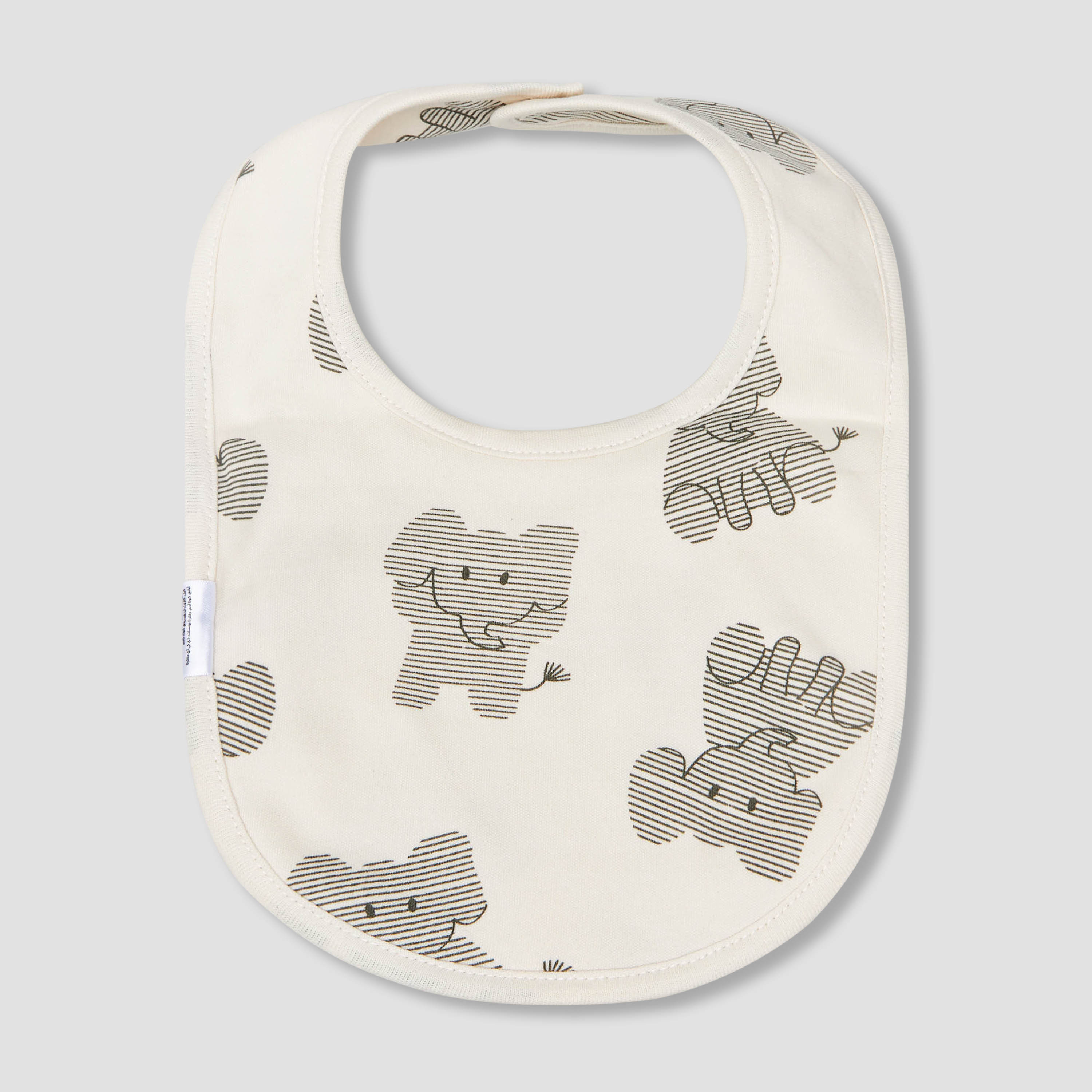 Pack of 2 Juniors Baby Bib with Elephant Print-baby-feeding-bibs-image-4