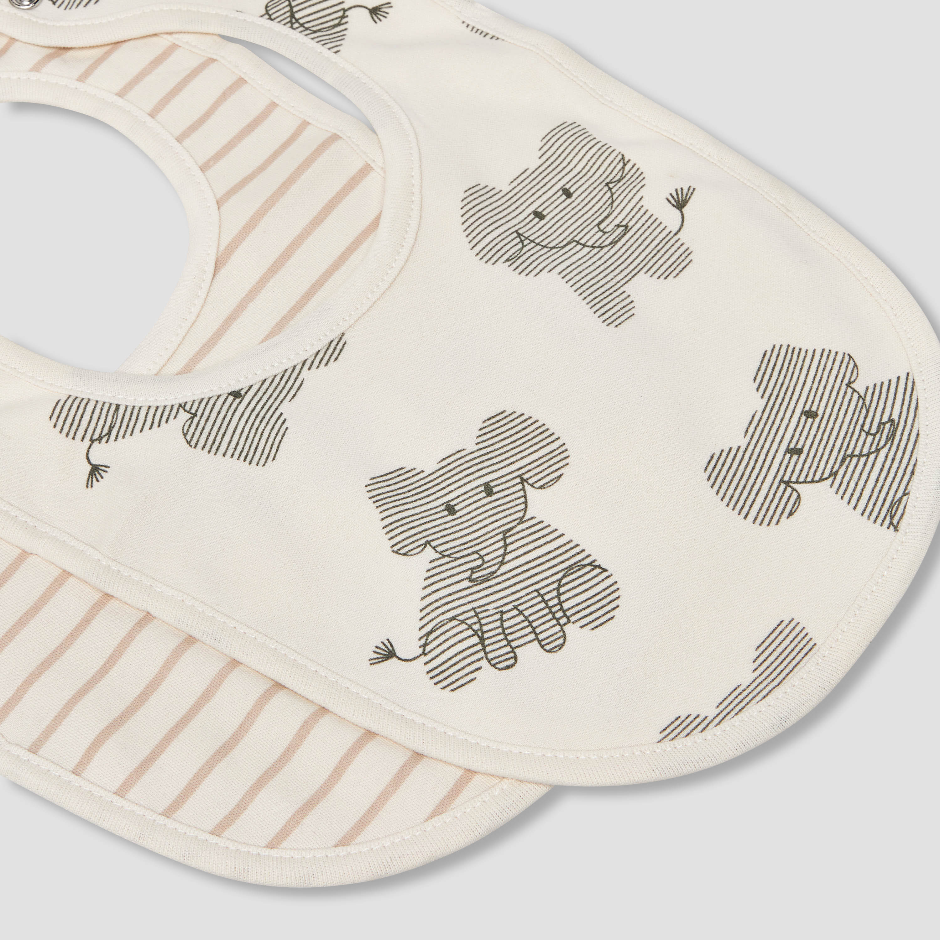 Pack of 2 Juniors Baby Bib with Elephant Print-baby-feeding-bibs-image-5
