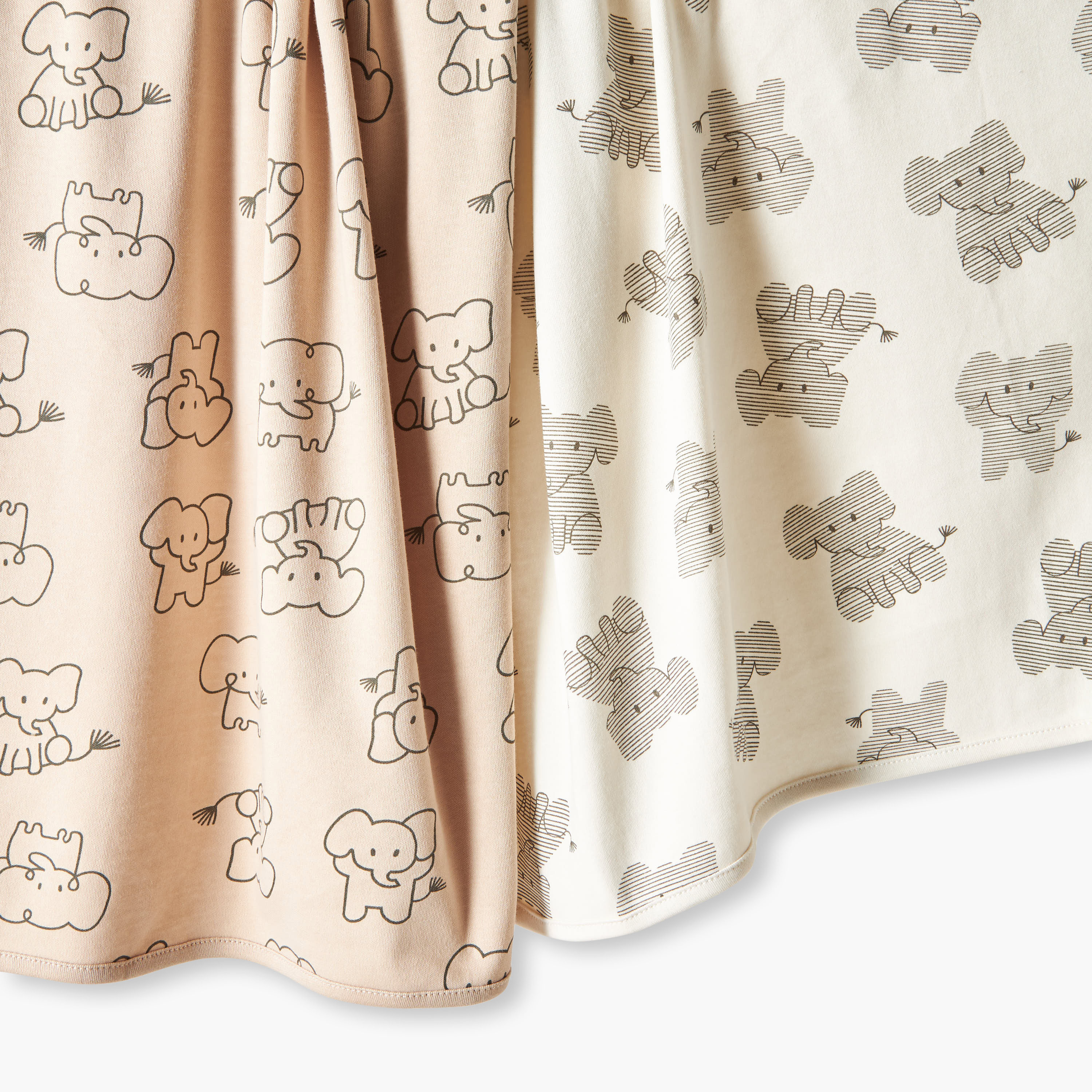 Pack of 2 Juniors Receiving Blanket with Elephant Print-baby-nursery-blanketsandswaddles-receivingblankets-image-4