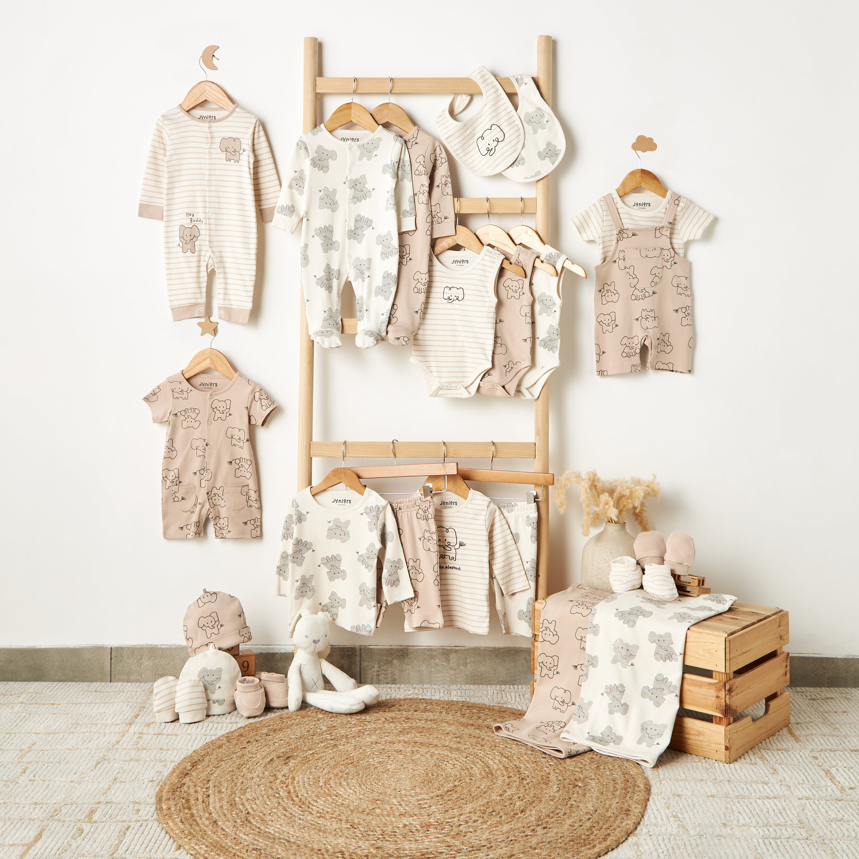 Pack of 2 Juniors Receiving Blanket with Elephant Print-baby-nursery-blanketsandswaddles-receivingblankets-image-6