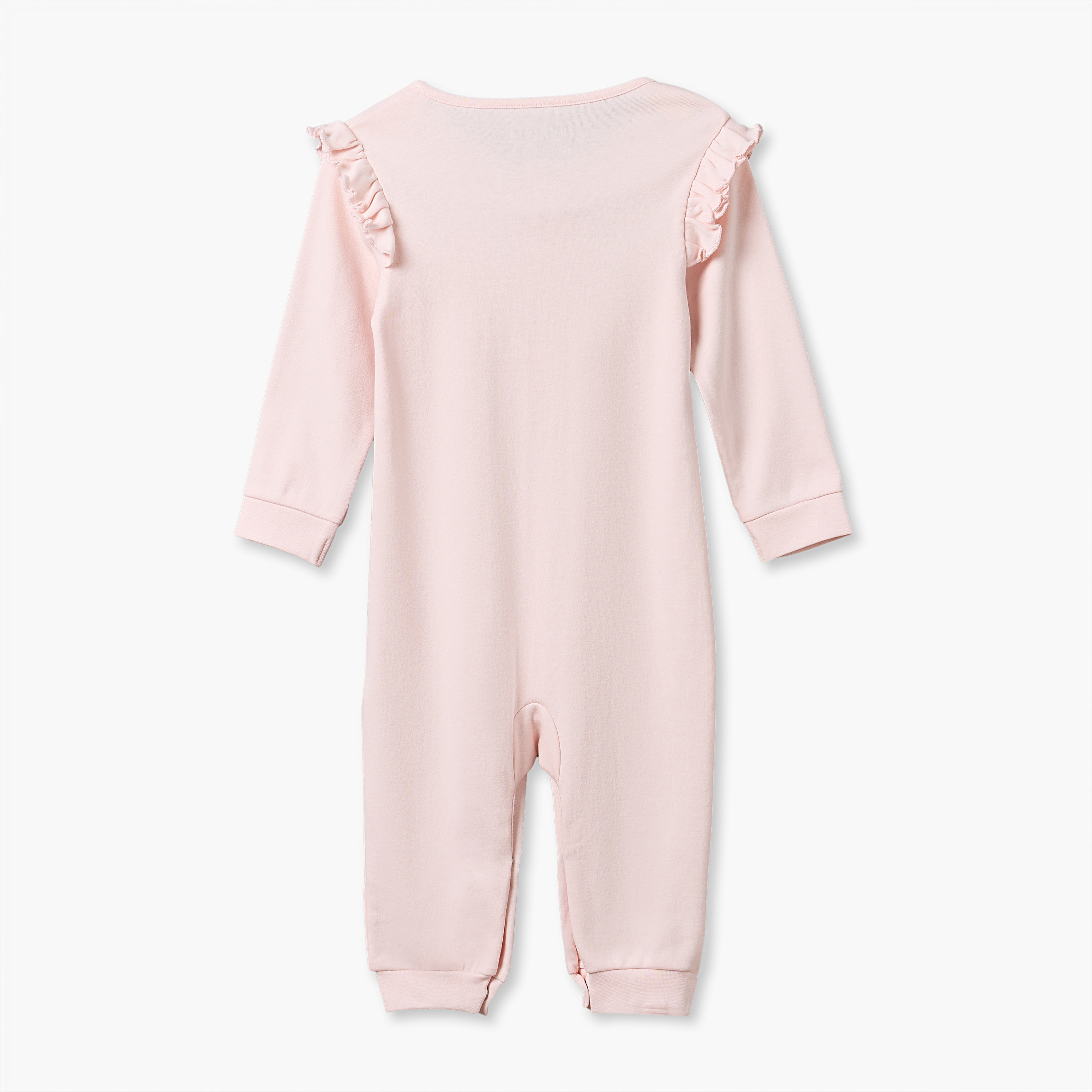 Pack of 2 Juniors Round Neck Long Sleeves Sleepsuit and Romper Set with Duck Print-baby-girls-clothing-rompers-image-2