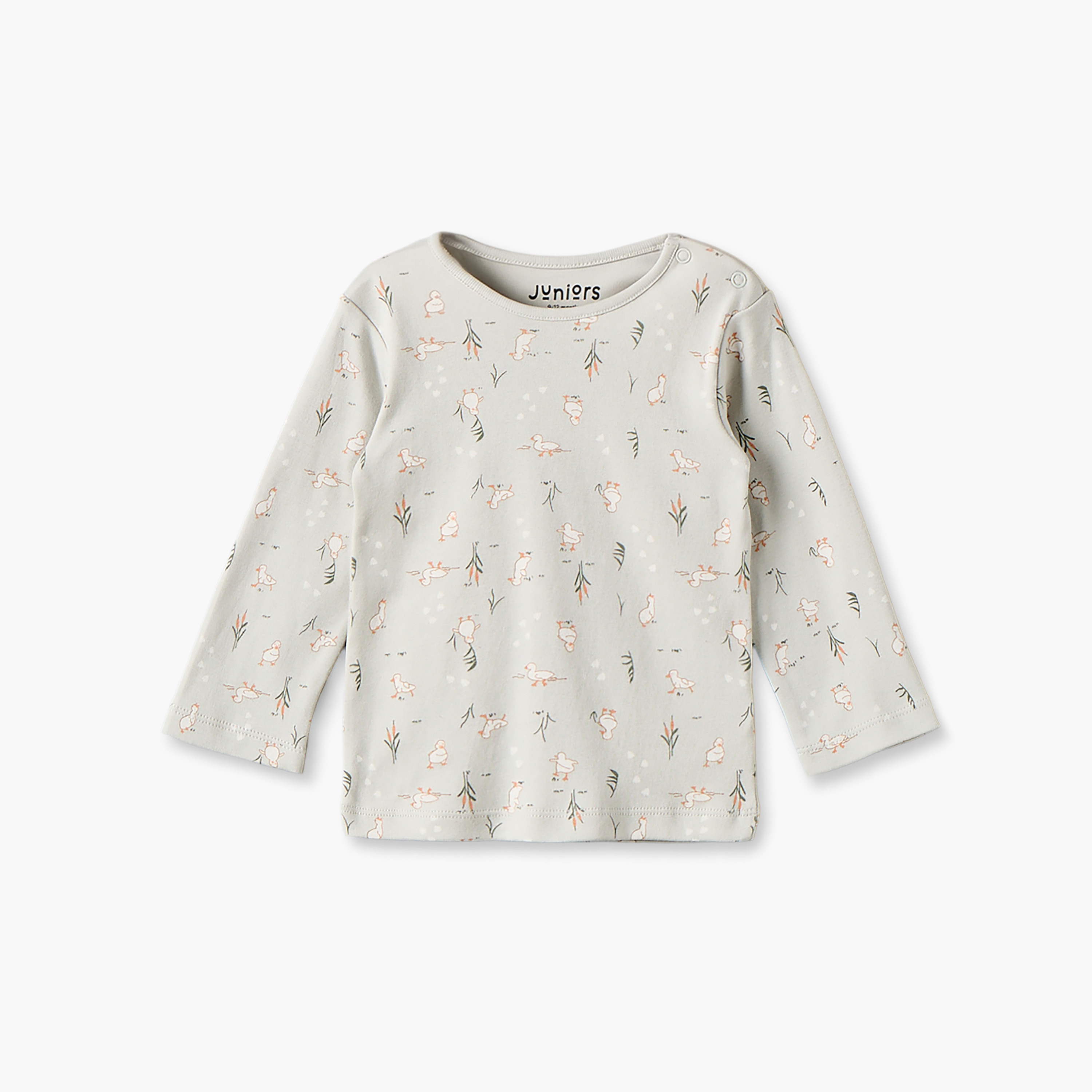 Juniors Cotton Crew Neck Long Sleeves Pyjama Set with Floral Print-baby-girls-clothing-nightwear-pyjamasets-image-6