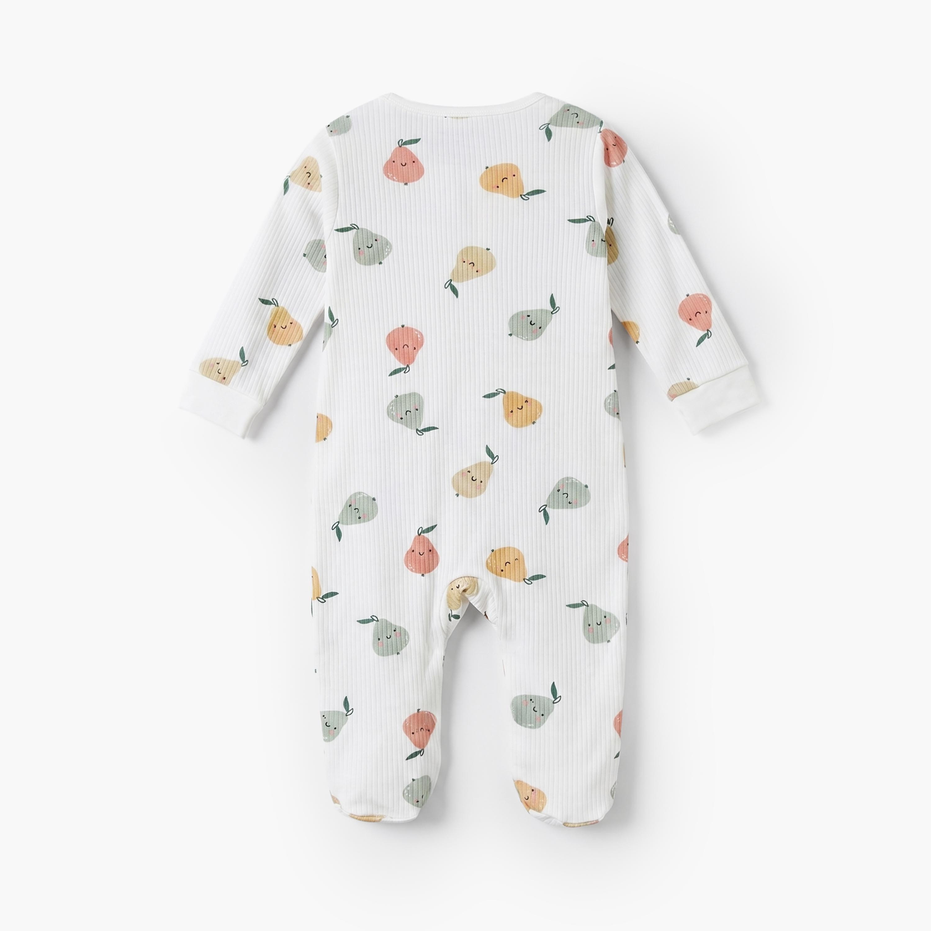 رومبر قطن بياقة دائرية وأكمام طويلة للبنات بطبعة فواكه-baby-boys-clothing-nightwear-sleepsuits-image-3
