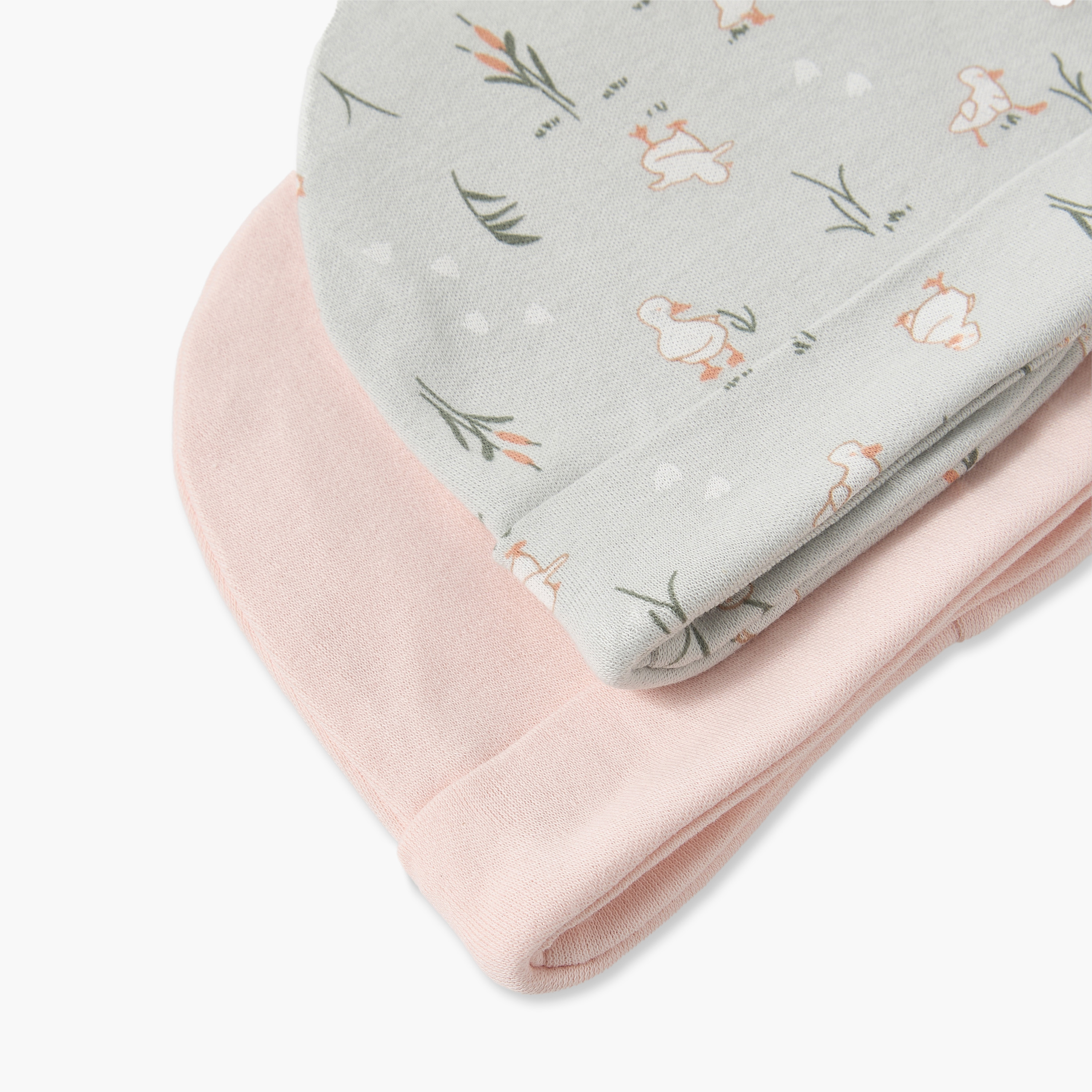 طقم قبعة كاب بطبعات نباتية من جونيورز - قطعتين-baby-girls-accessories-caps-image-7
