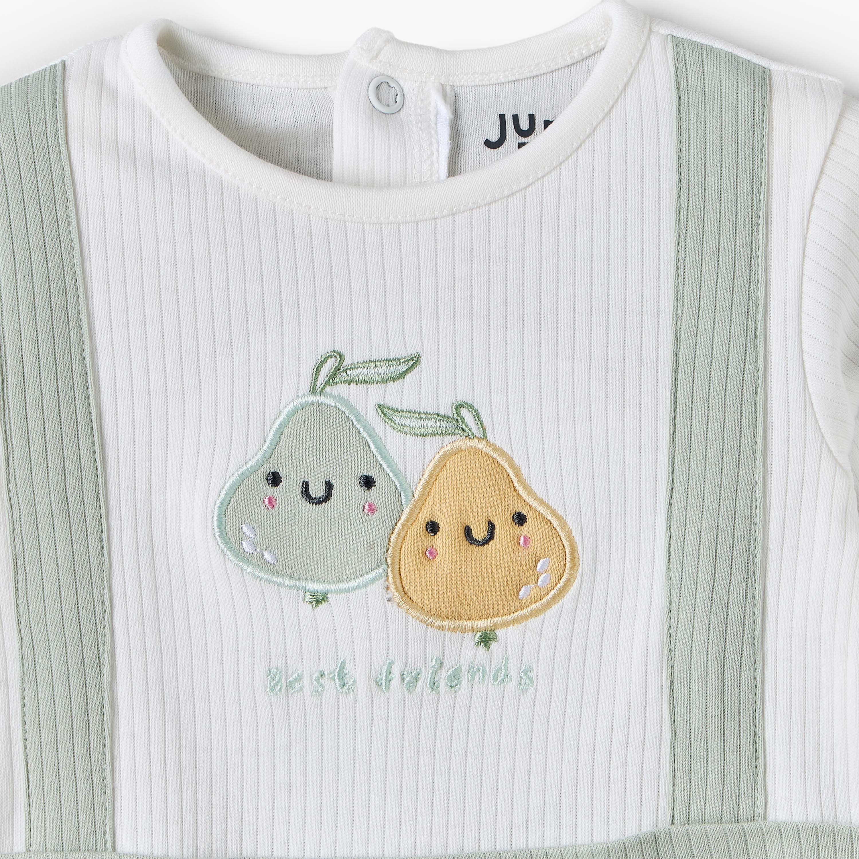 بدلة نوم قطن برقبة ضيقة وأكمام طويلة وتطريز فواكه من جونيورز-baby-boys-clothing-nightwear-sleepsuits-image-4