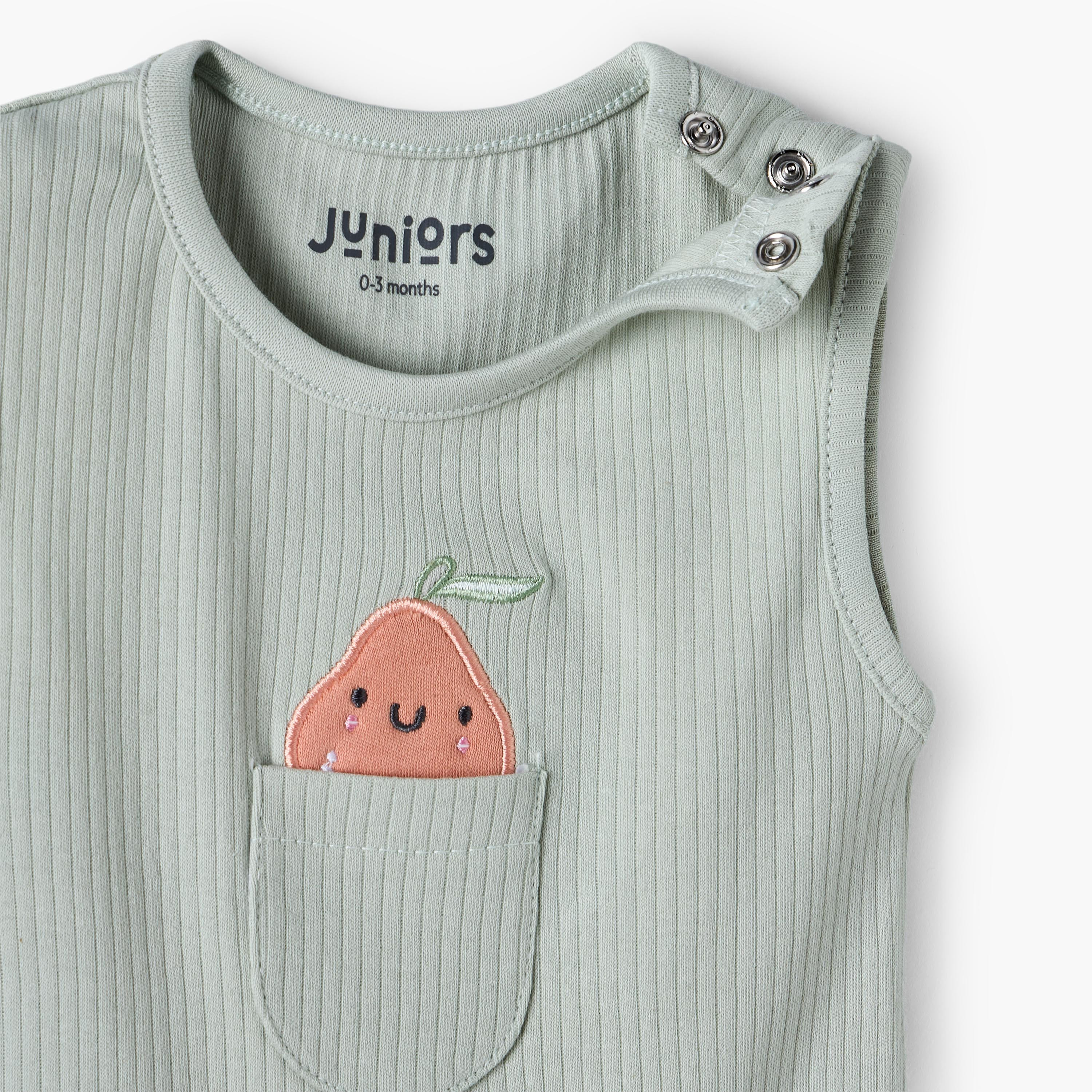 Pack of 2 Juniors Crew Neck Sleeveless Bodysuit with Fruit Detail-baby-boys-clothing-bodysuits-image-6